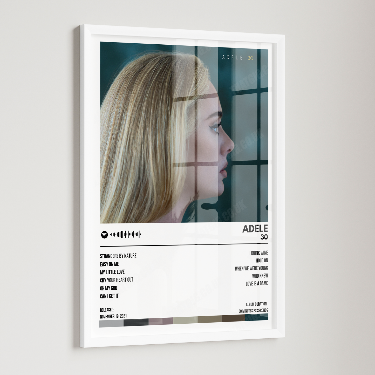 Adele - 30 Album Cover Poster - with Complete Tracklist
