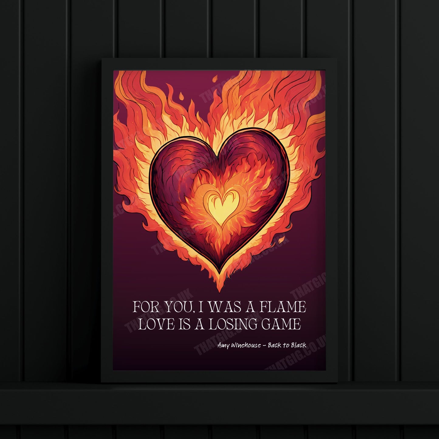 Amy Winehouse "Love Is a Losing Game" Lyric Print Poster