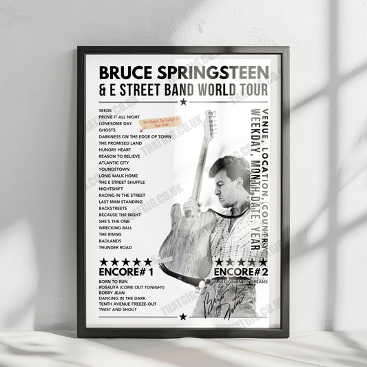 Bruce Springsteen Setlist Poster - Heinz von Heiden Arena, Hanover, Germany - July 5th, 2024