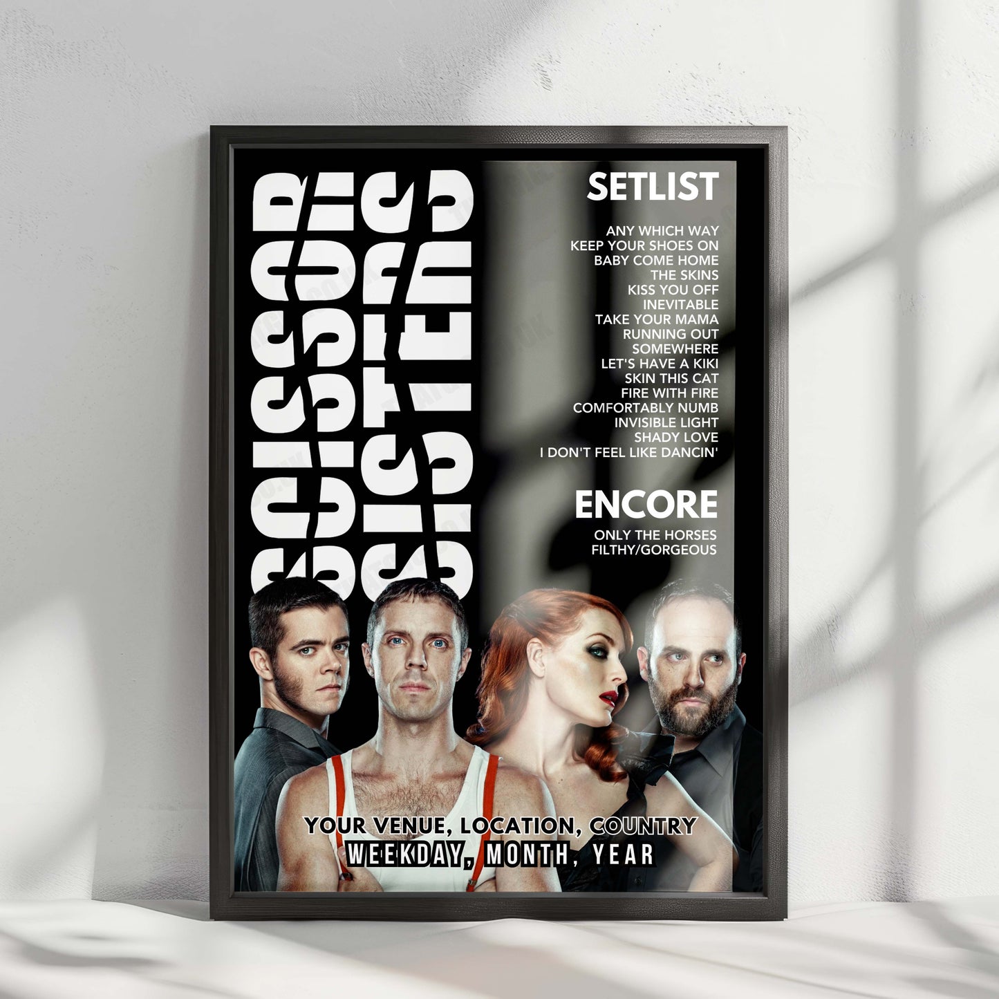 Scissor Sisters Setlist Poster - Co-op Live, Manchester - May 21st, 2025