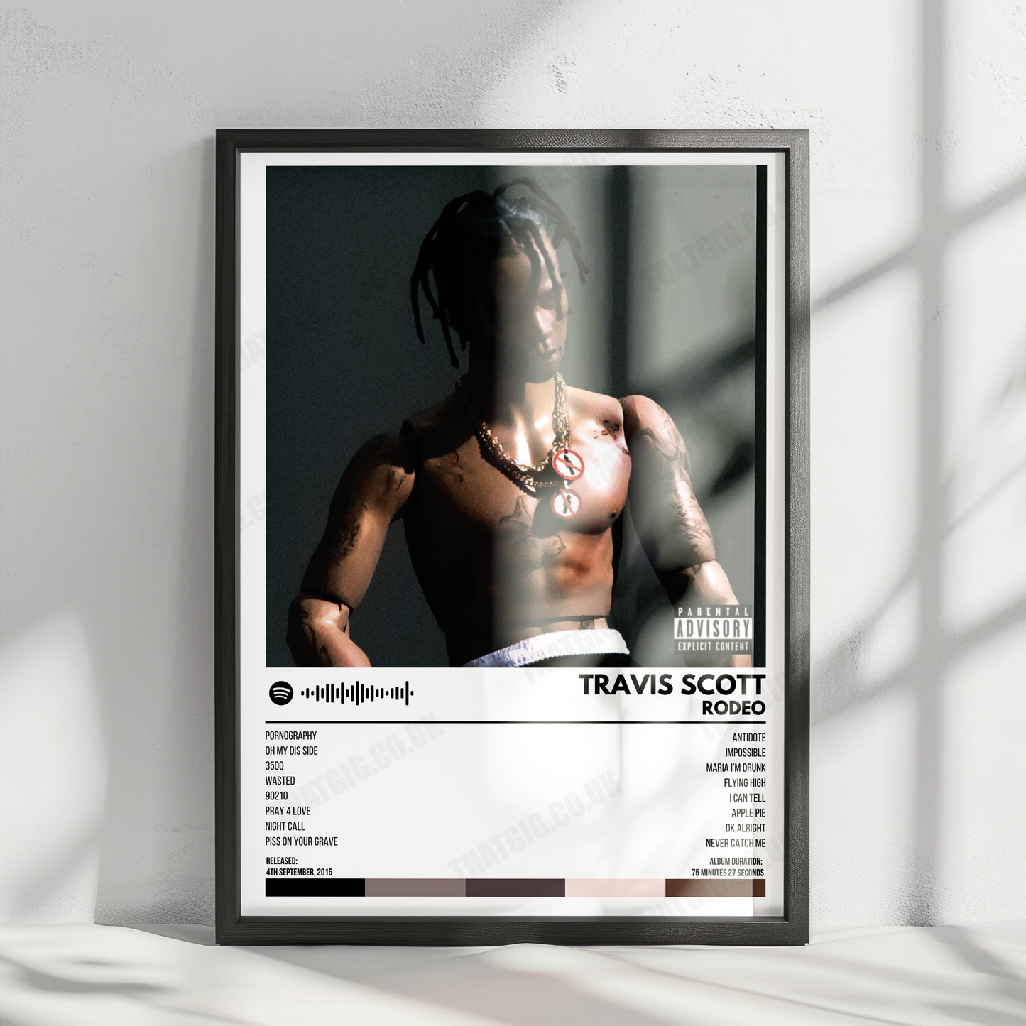 Travis Scott - Rodeo Album Poster - with Complete Tracklist