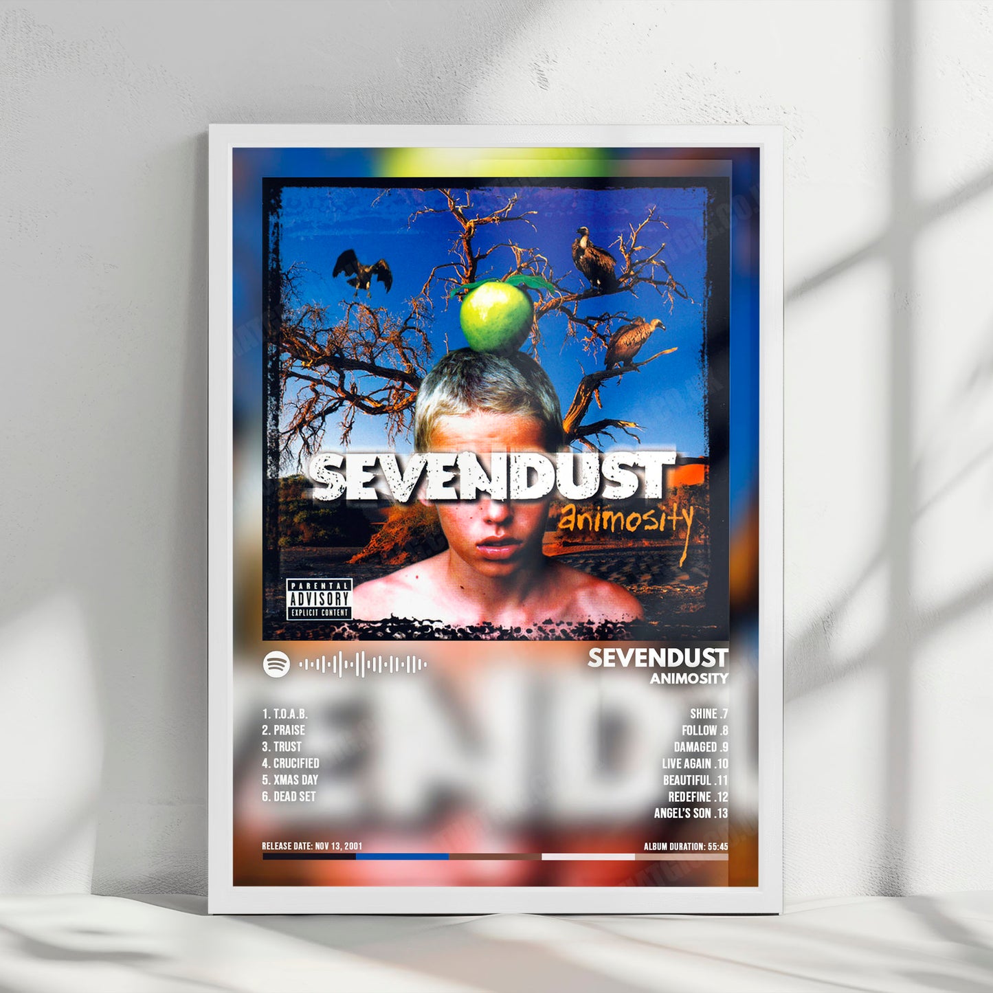 Sevendust "Animosity " Album Cover Poster - with Complete Tracklist