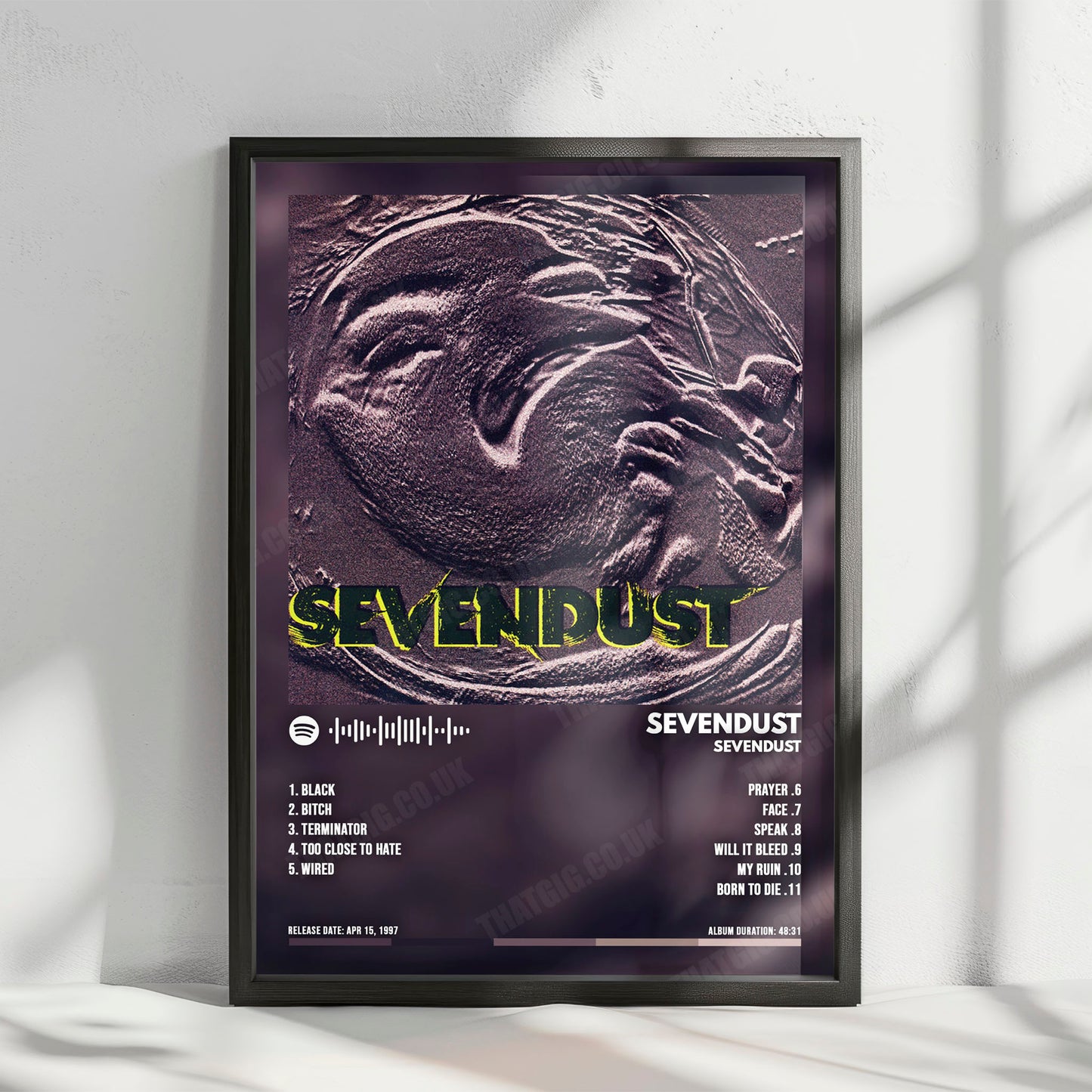 Sevendust "Sevendust " Album Cover Poster - with Complete Tracklist