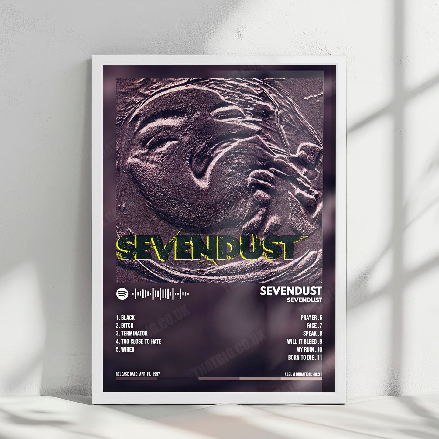 Sevendust "Sevendust " Album Cover Poster - with Complete Tracklist