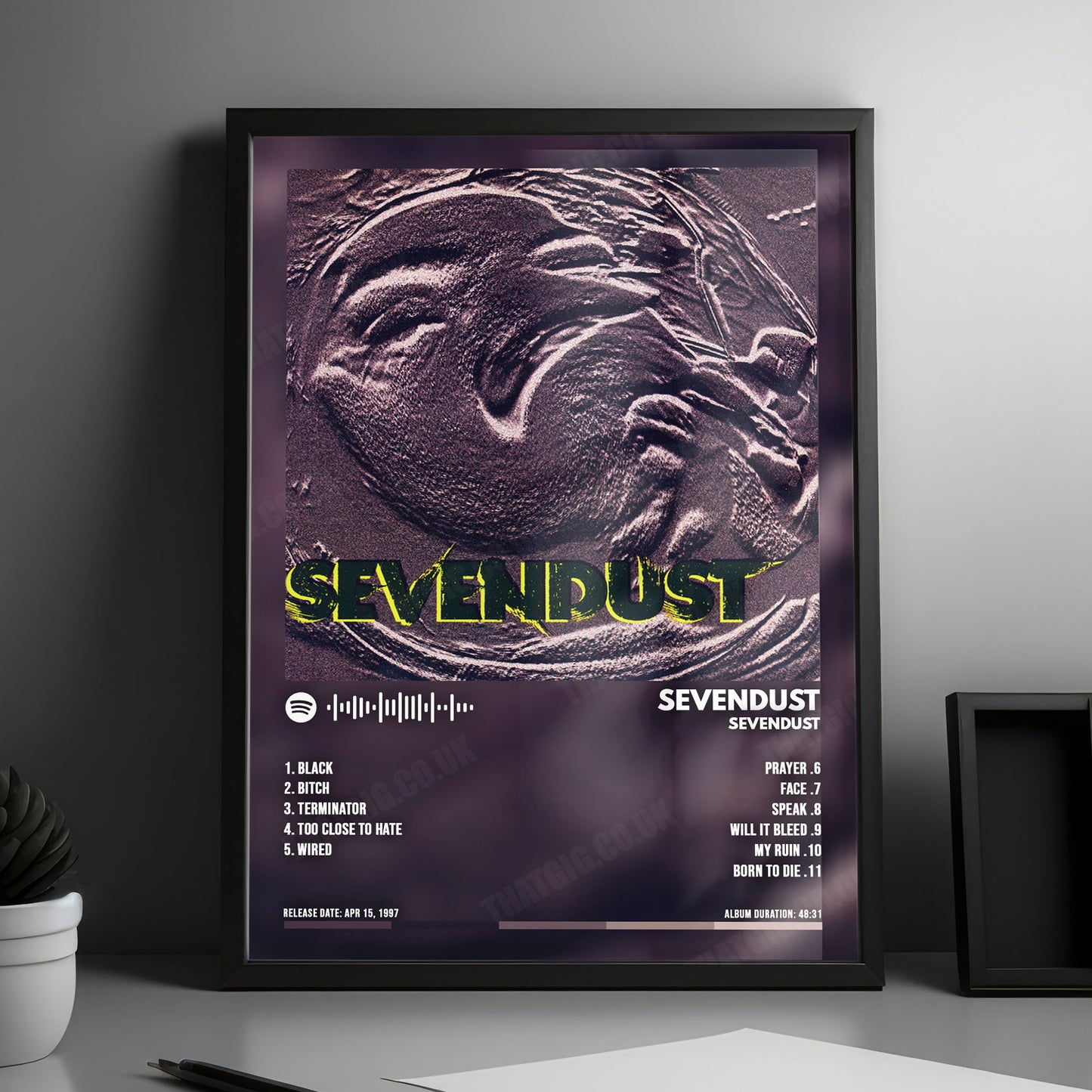 Sevendust "Sevendust " Album Cover Poster - with Complete Tracklist