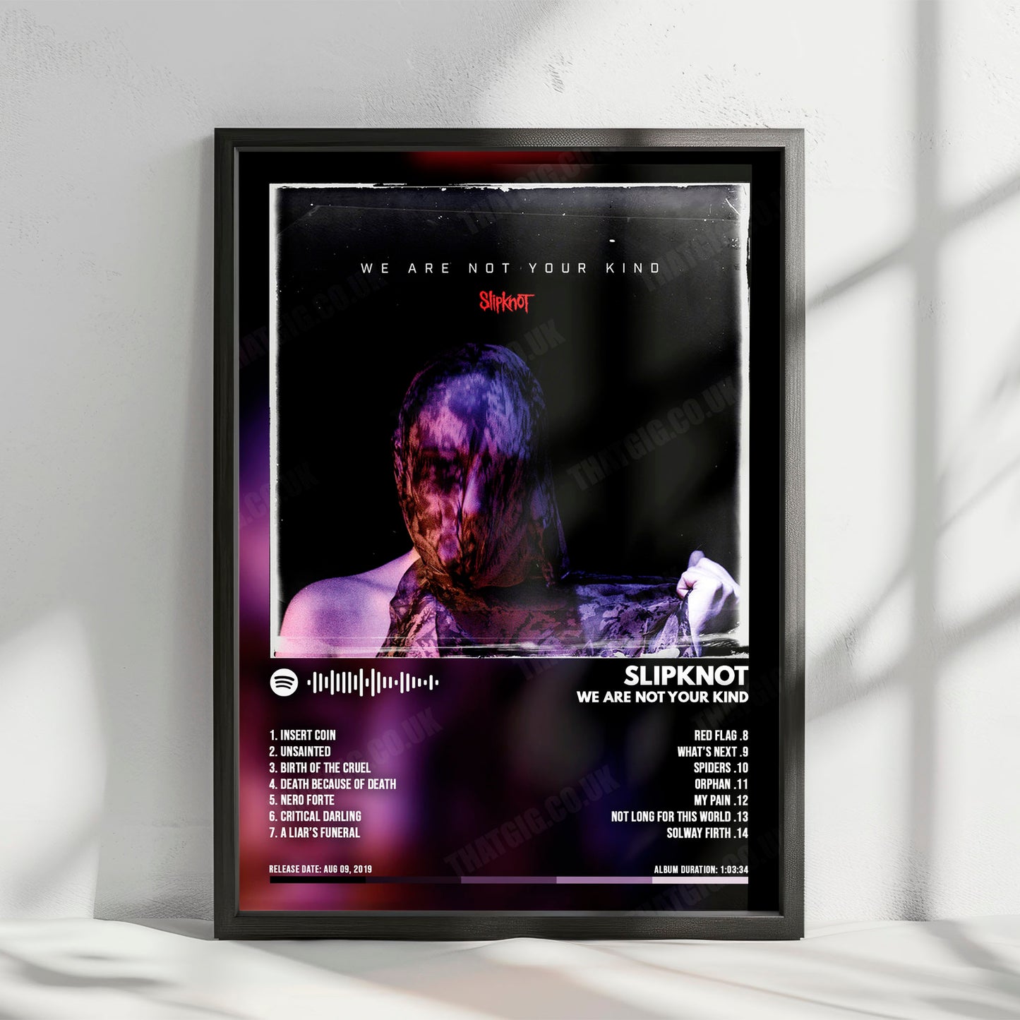 Slipknot "We Are Not Your Kind " Album Cover Poster - with Complete Tracklist