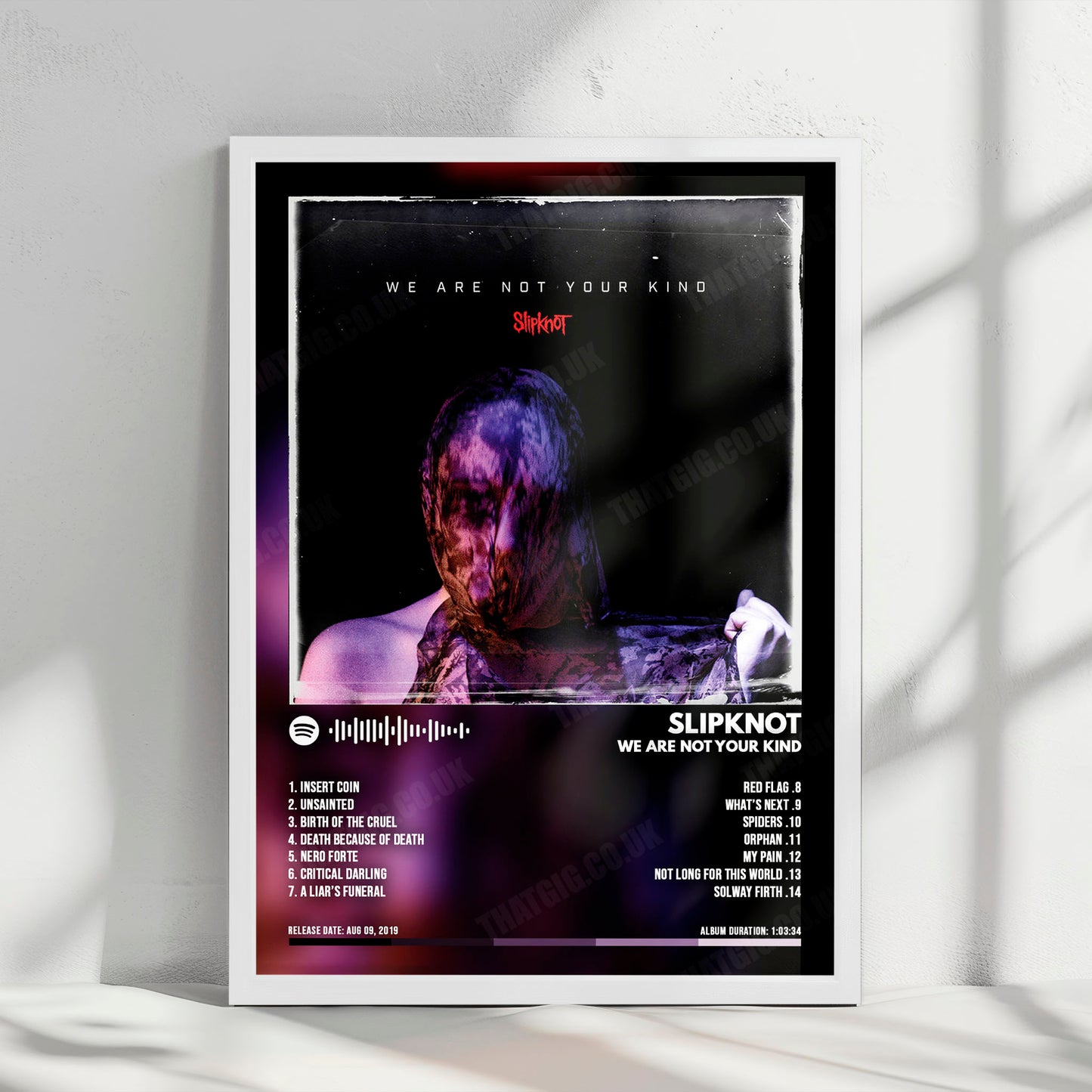 Slipknot "We Are Not Your Kind " Album Cover Poster - with Complete Tracklist
