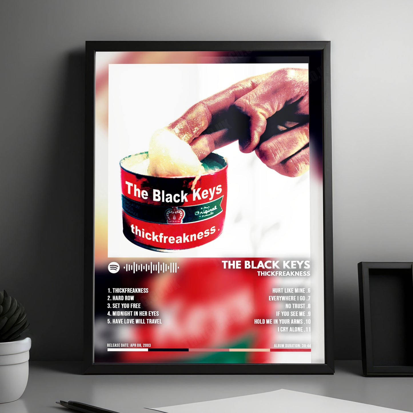 The Black Keys "Thickfreakness" Album Cover Poster - with Complete Tracklist