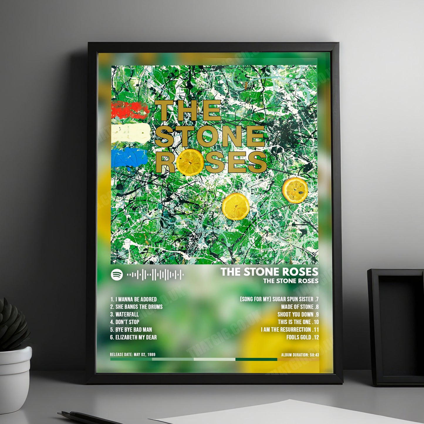 The Stone Roses "The Stone Roses" Album Cover Poster - with Complete Tracklist