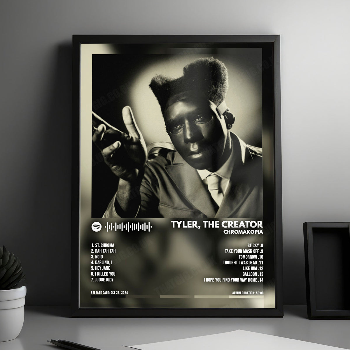 Tyler, The Creator "Chromakopia" Album Cover Poster - with Complete Tracklist