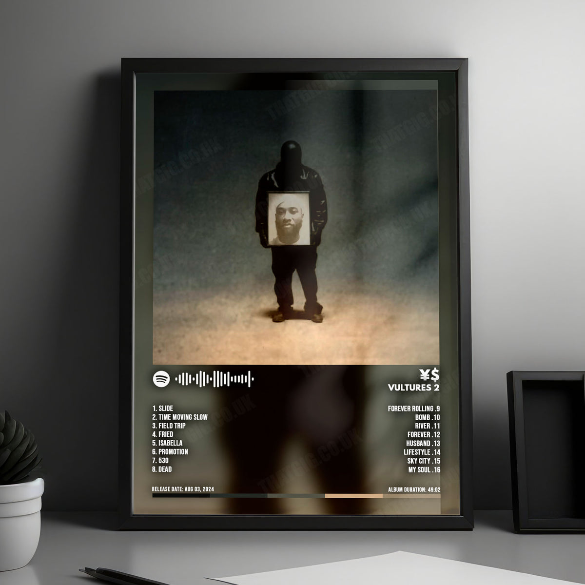 ¥$ "Vultures 2" Album Cover Poster - with Complete Tracklist
