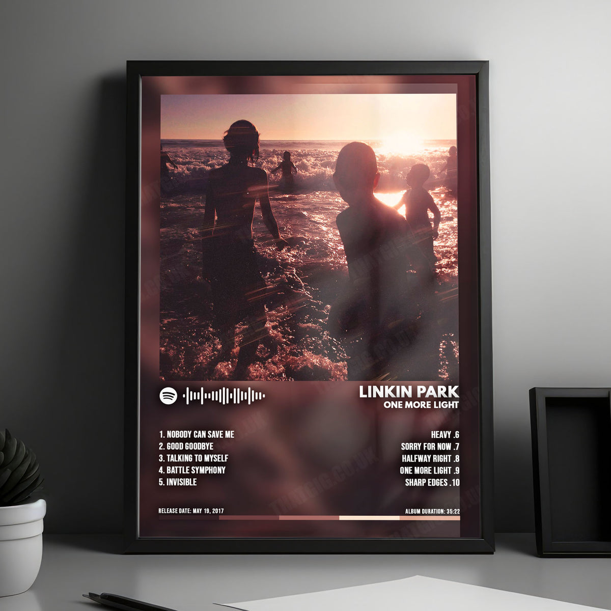 Linkin Park "One More Light" Album Cover Poster - with Complete Tracklist