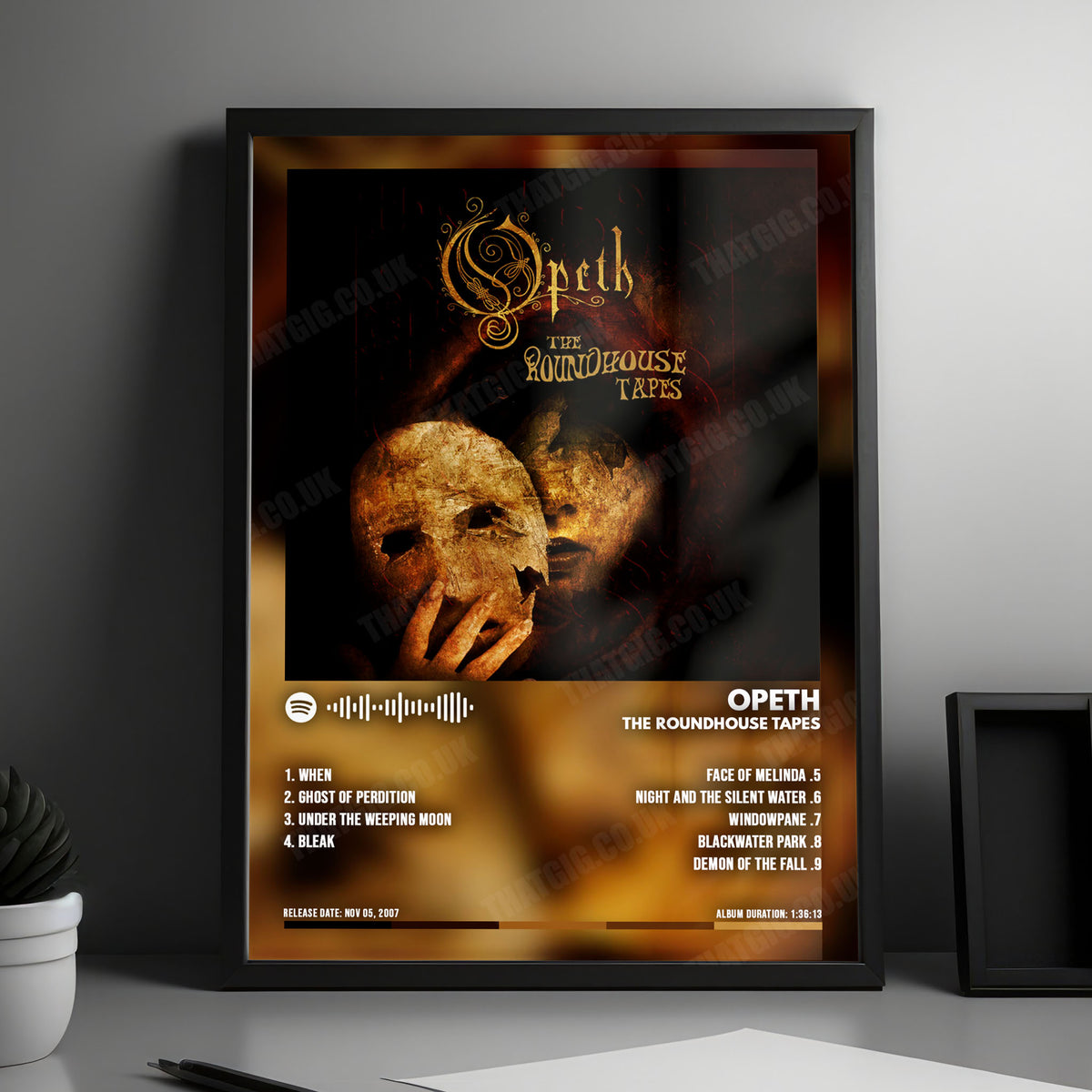 Opeth "The Roundhouse Tapes" Album Cover Poster - with Complete Tracklist