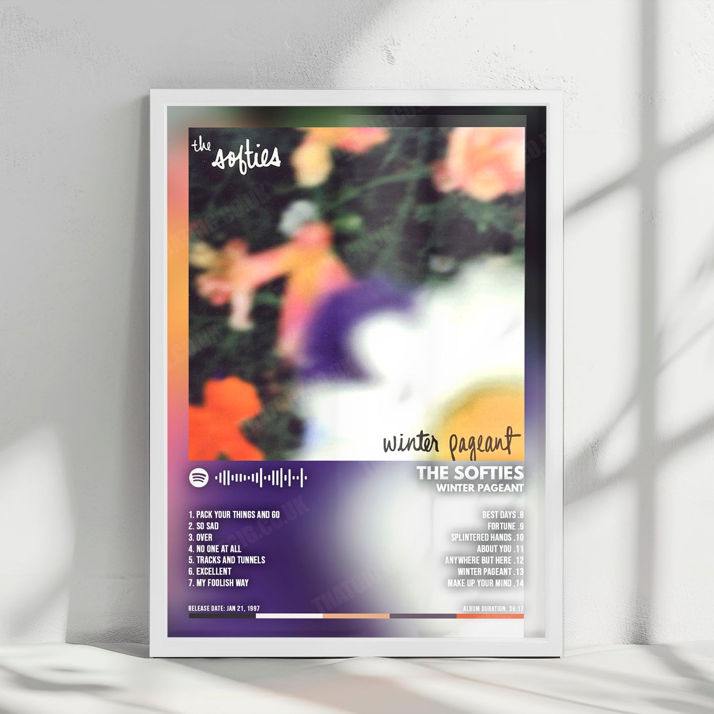 The Softies "Winter Pageant" Album Cover Poster - with Complete Tracklist
