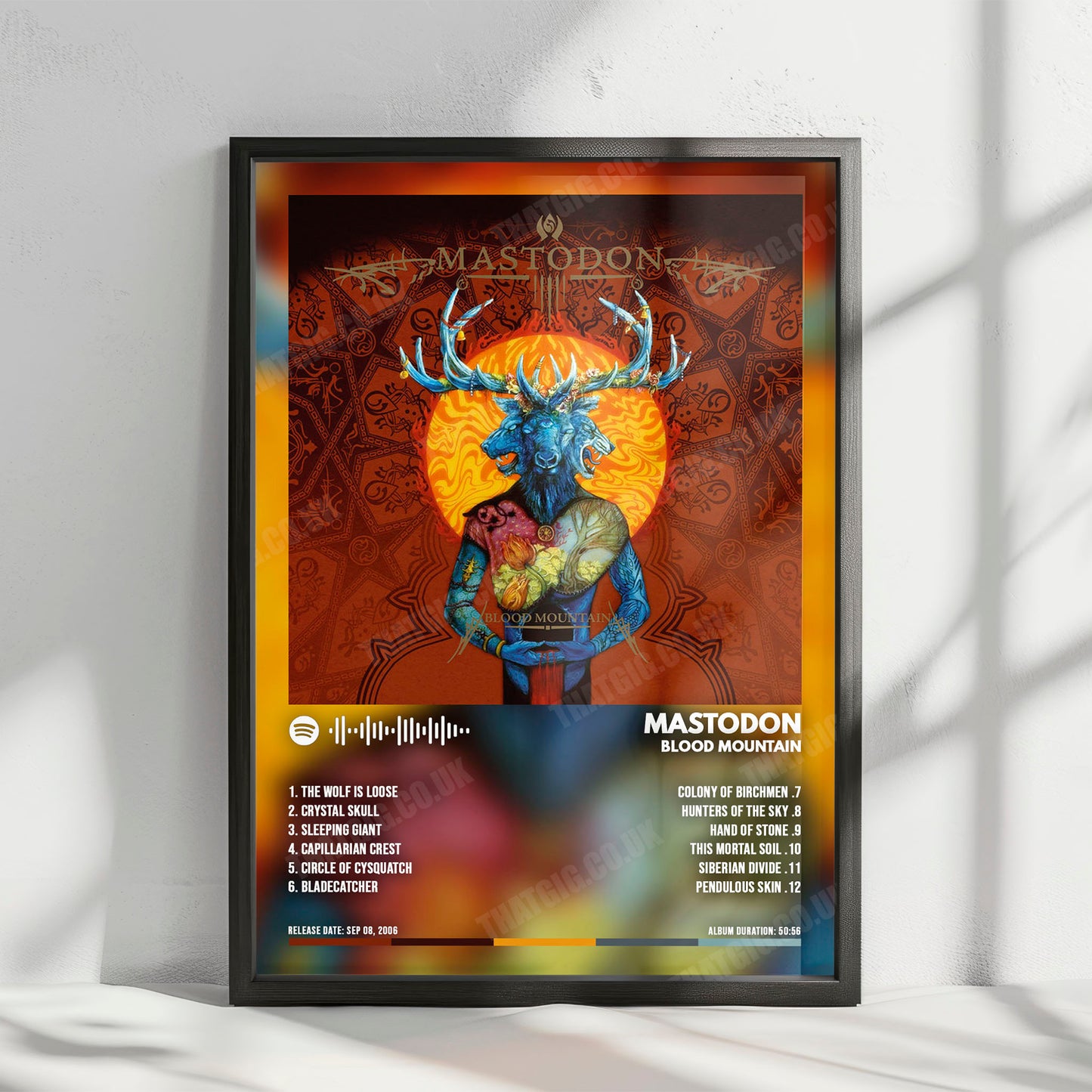 Mastodon "Blood Mountain" Album Cover Poster - with Complete Tracklist