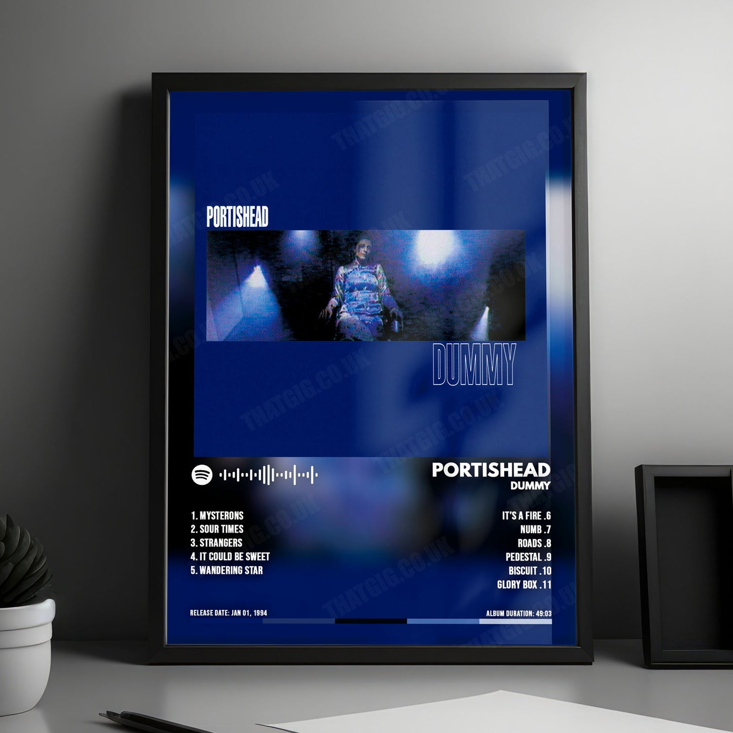 Portishead "Dummy " Album Cover Poster - with Complete Tracklist