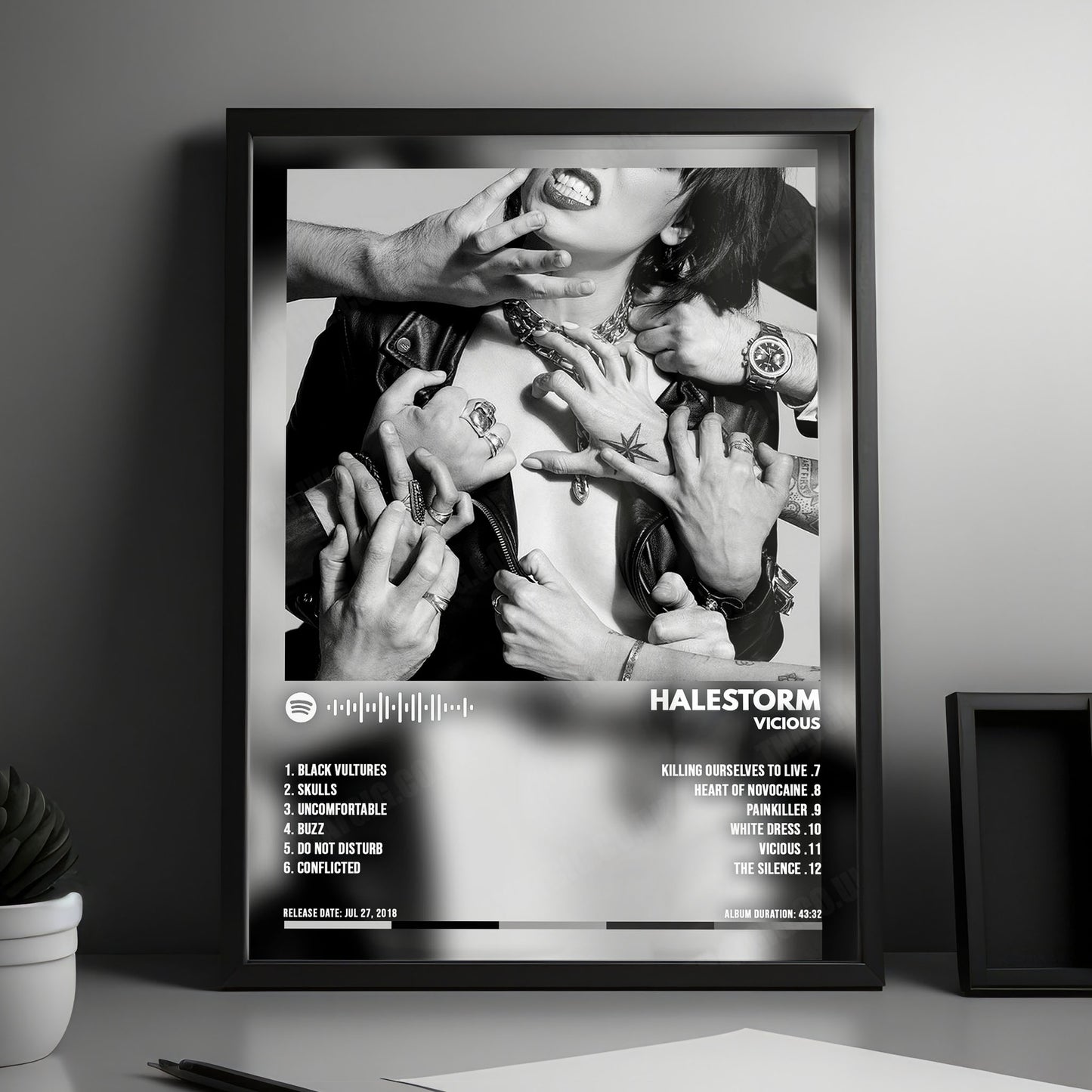 Halestorm "Vicious " Album Cover Poster - with Complete Tracklist