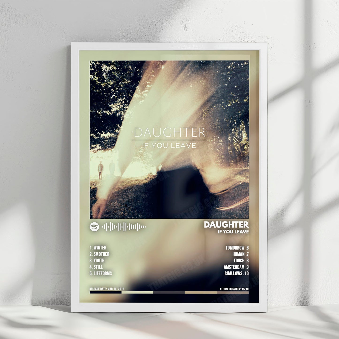 Daughter "If You Leave" Album Cover Poster - with Complete Tracklist