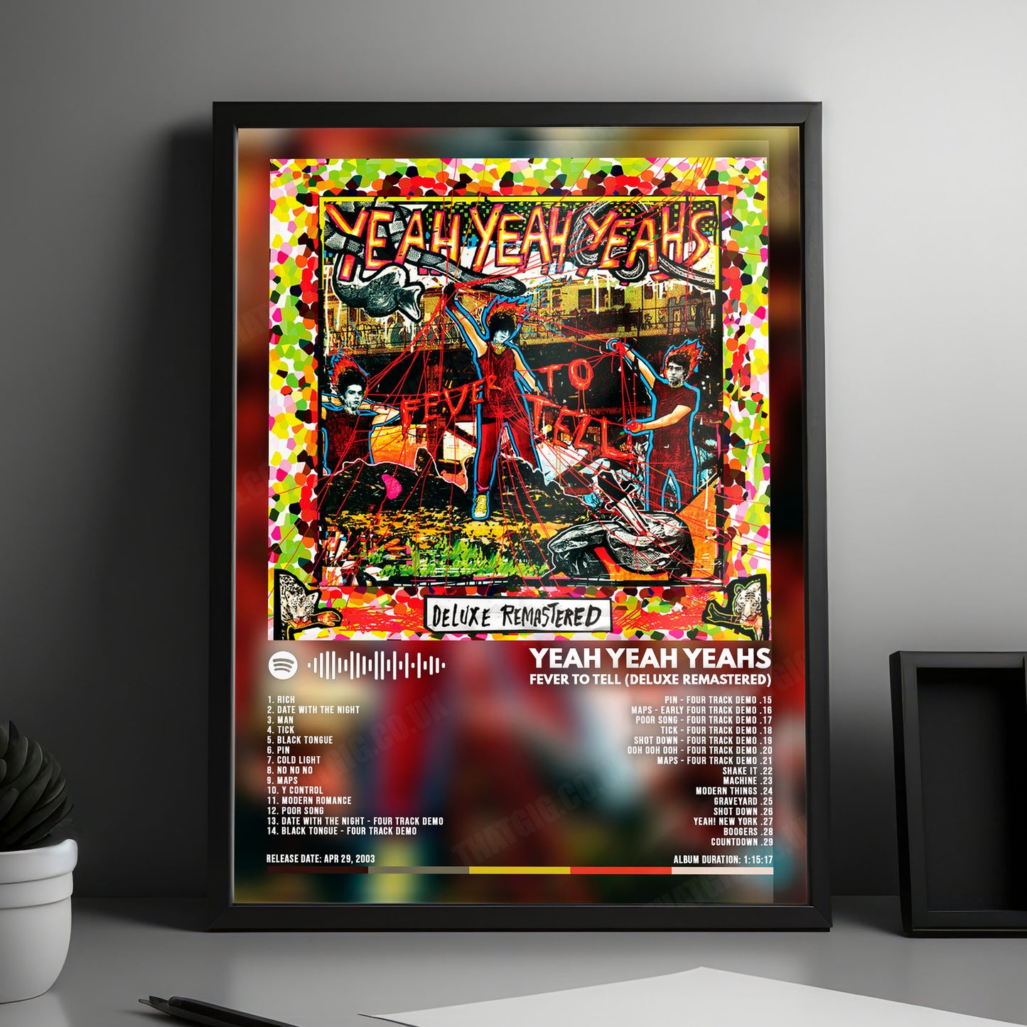 Yeah Yeah Yeahs "Show Your Bones" Album Cover Poster - with Complete Tracklist