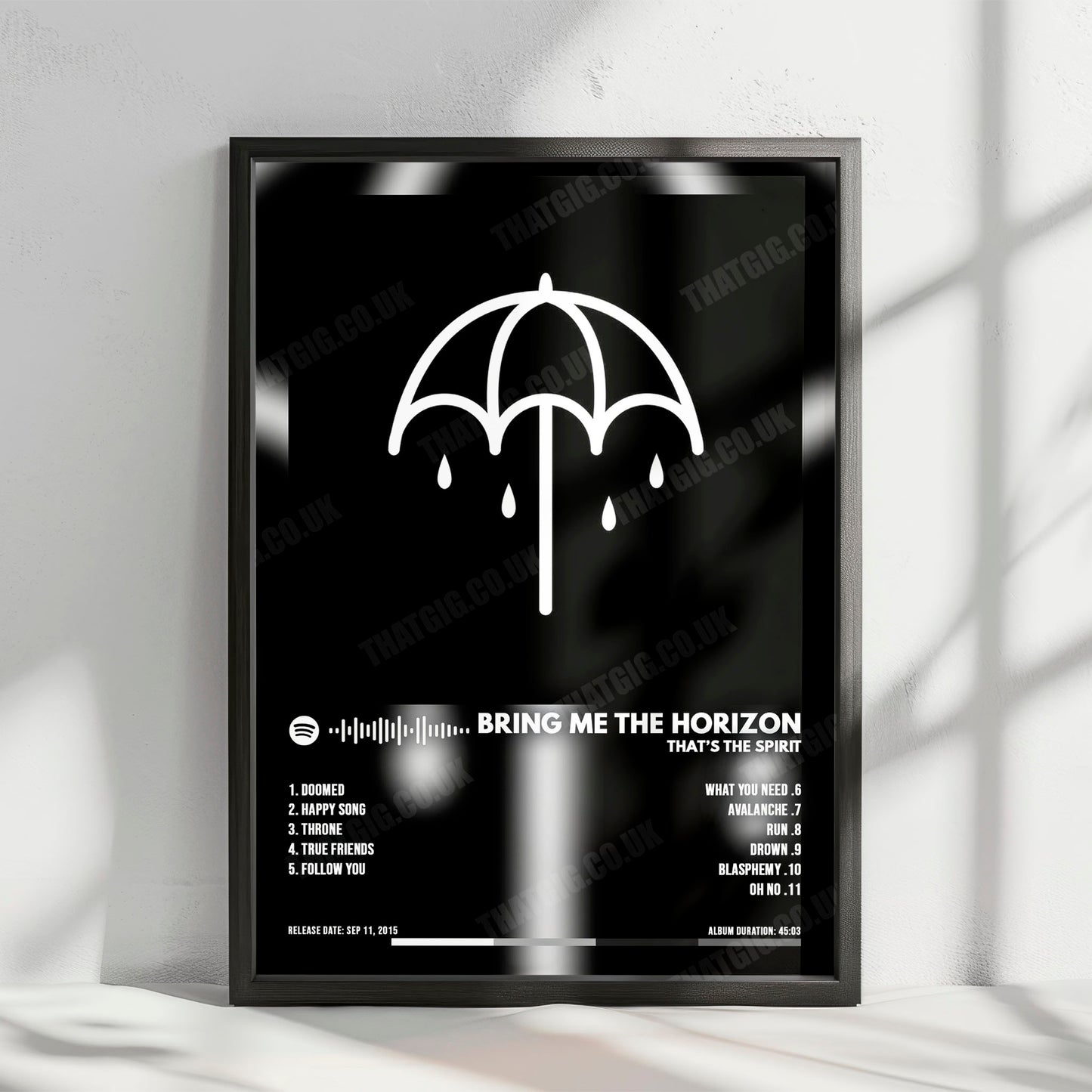 Bring Me The Horizon "That'S The Spirit" Album Cover Poster - with Complete Tracklist