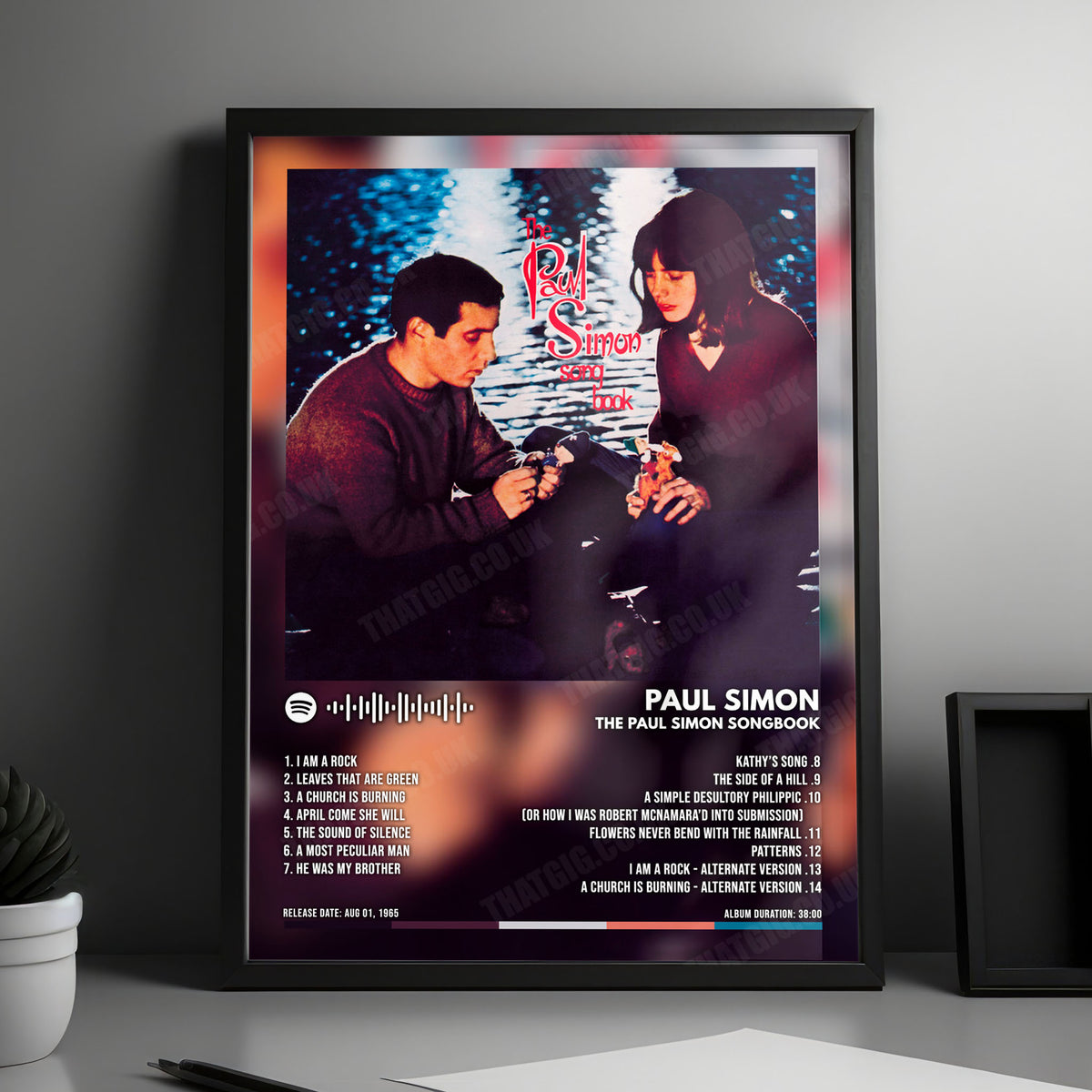 Paul Simon "The Paul Simon Songbook" Album Cover Poster - with Complete Tracklist