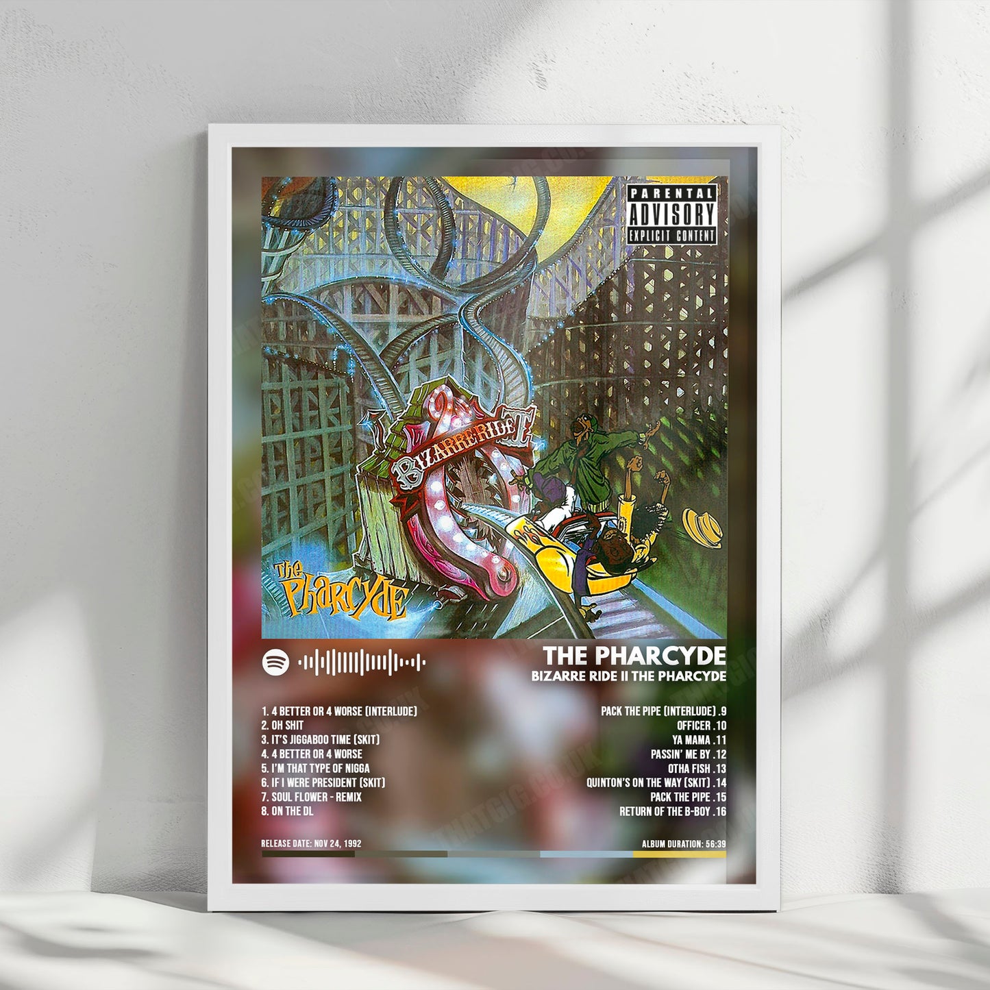 The Pharcyde "Bizarre Ride II the Pharcyde" Album Cover Poster - with Complete Tracklist