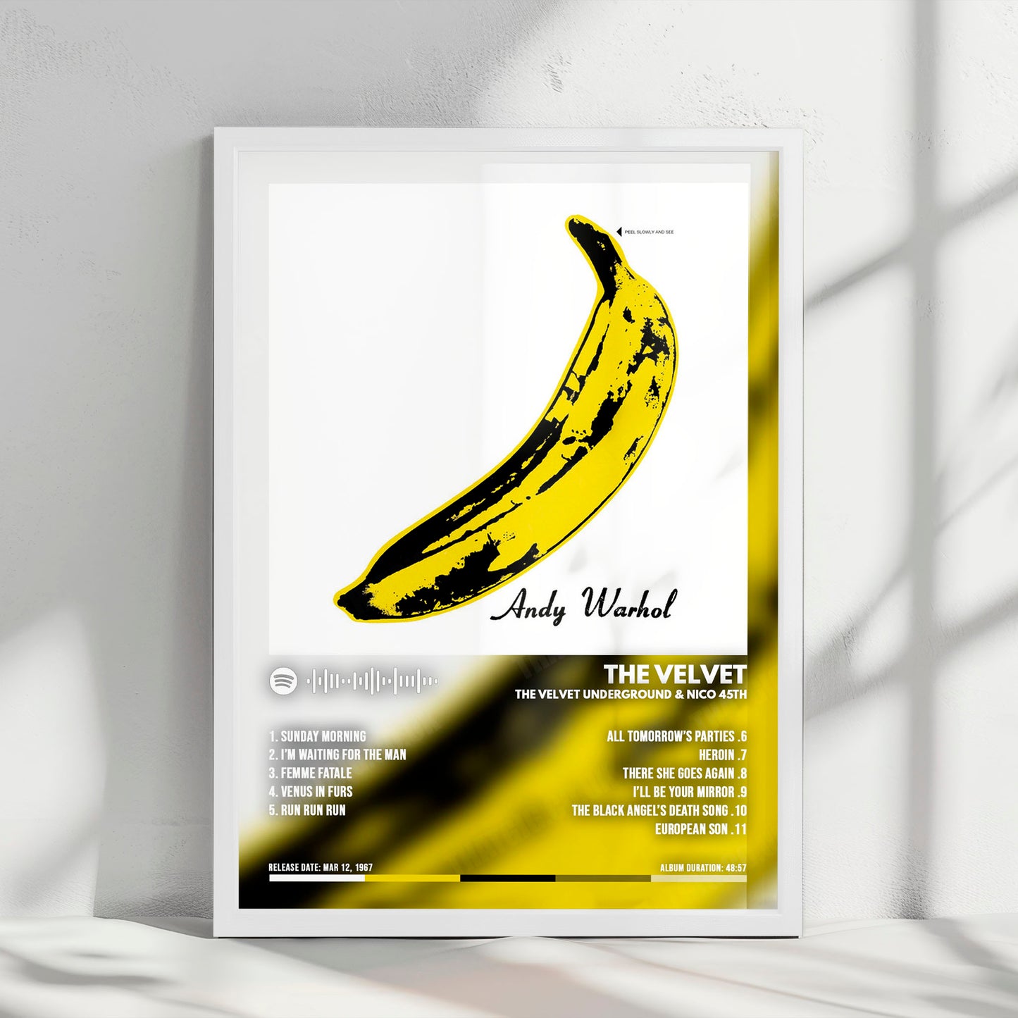 The Velvet Underground & Nico "The Velvet Underground & Nico " Album Cover Poster - with Complete Tracklist