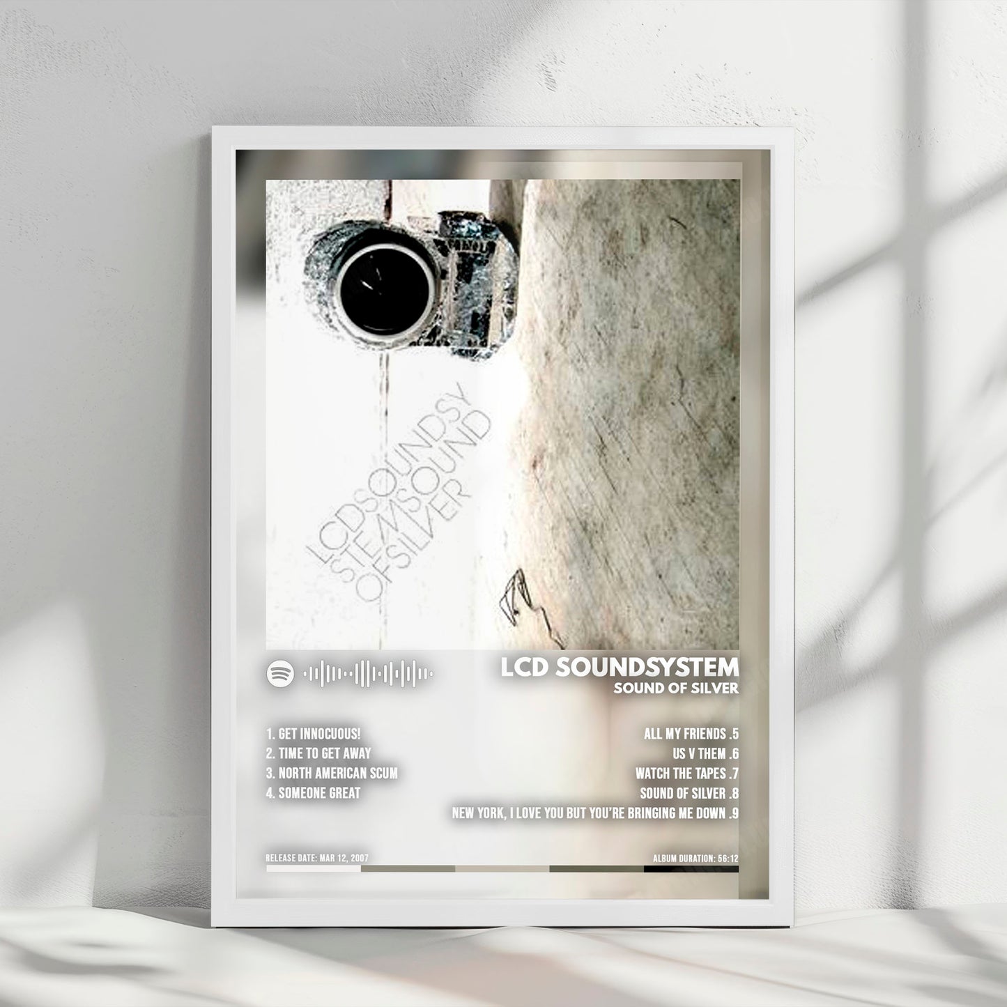 LCD Soundsystem "Sound of Silver" Album Cover Poster - with Complete Tracklist