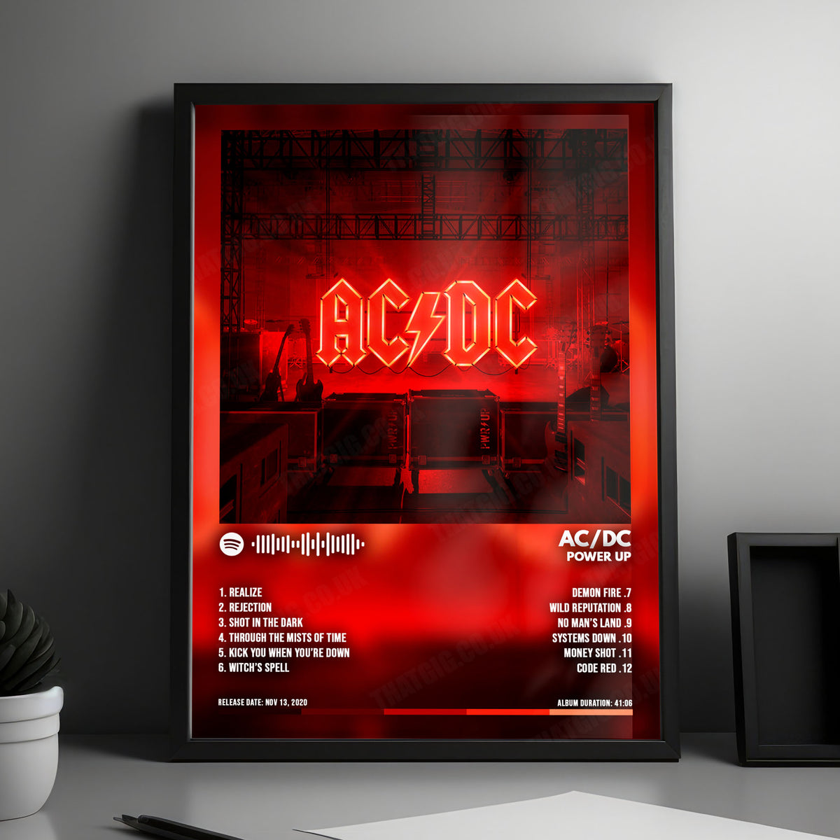 AC/DC "Power Up" Album Cover Poster - with Complete Tracklist