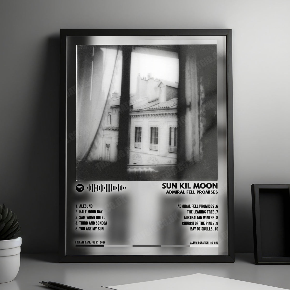Sun Kil Moon "Admiral Fell Promises" Album Cover Poster - with Complete Tracklist