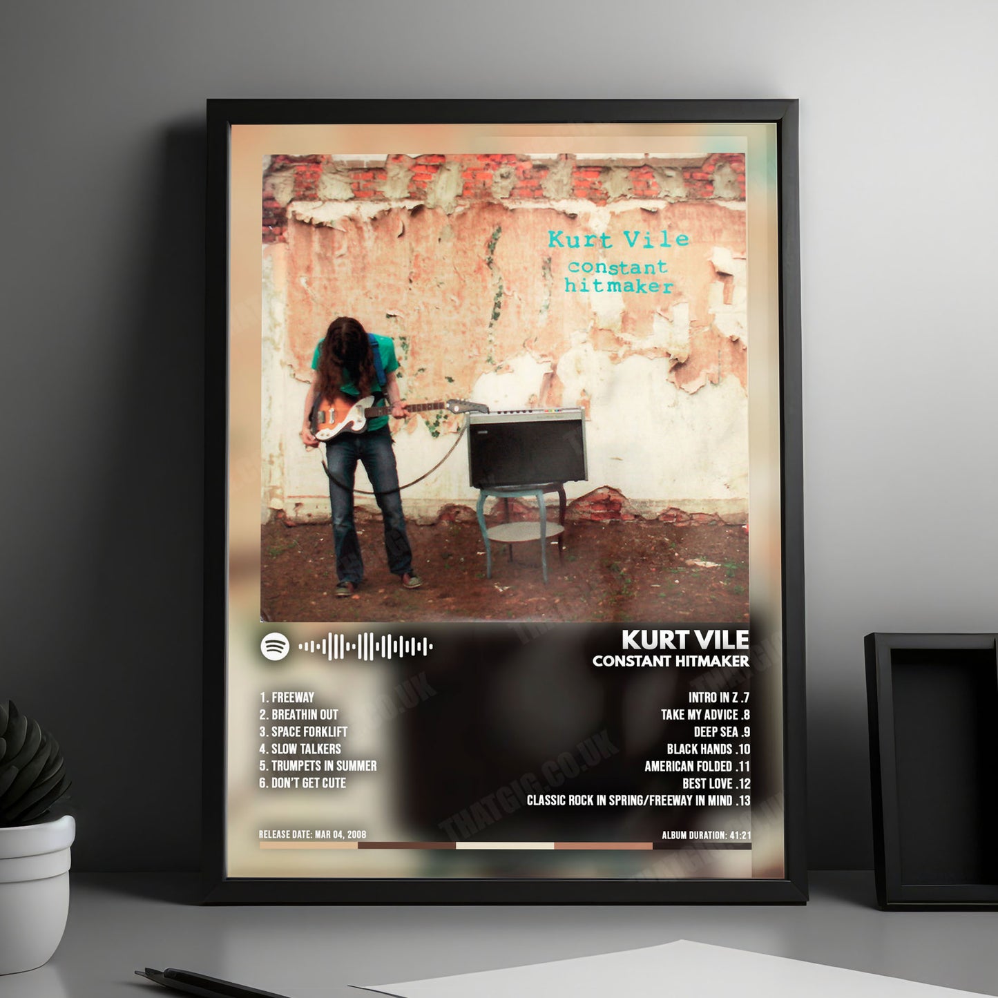 Kurt Vile "Constant Hitmaker" Album Cover Poster - with Complete Tracklist