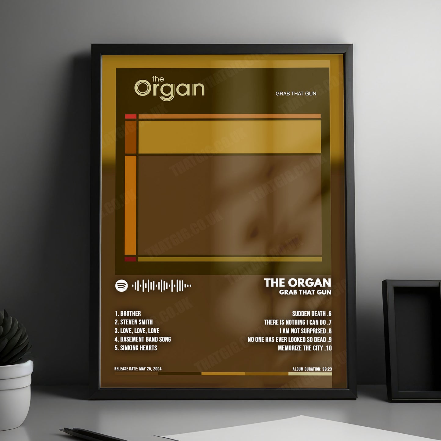 The Organ "Grab That Gun" Album Cover Poster - with Complete Tracklist