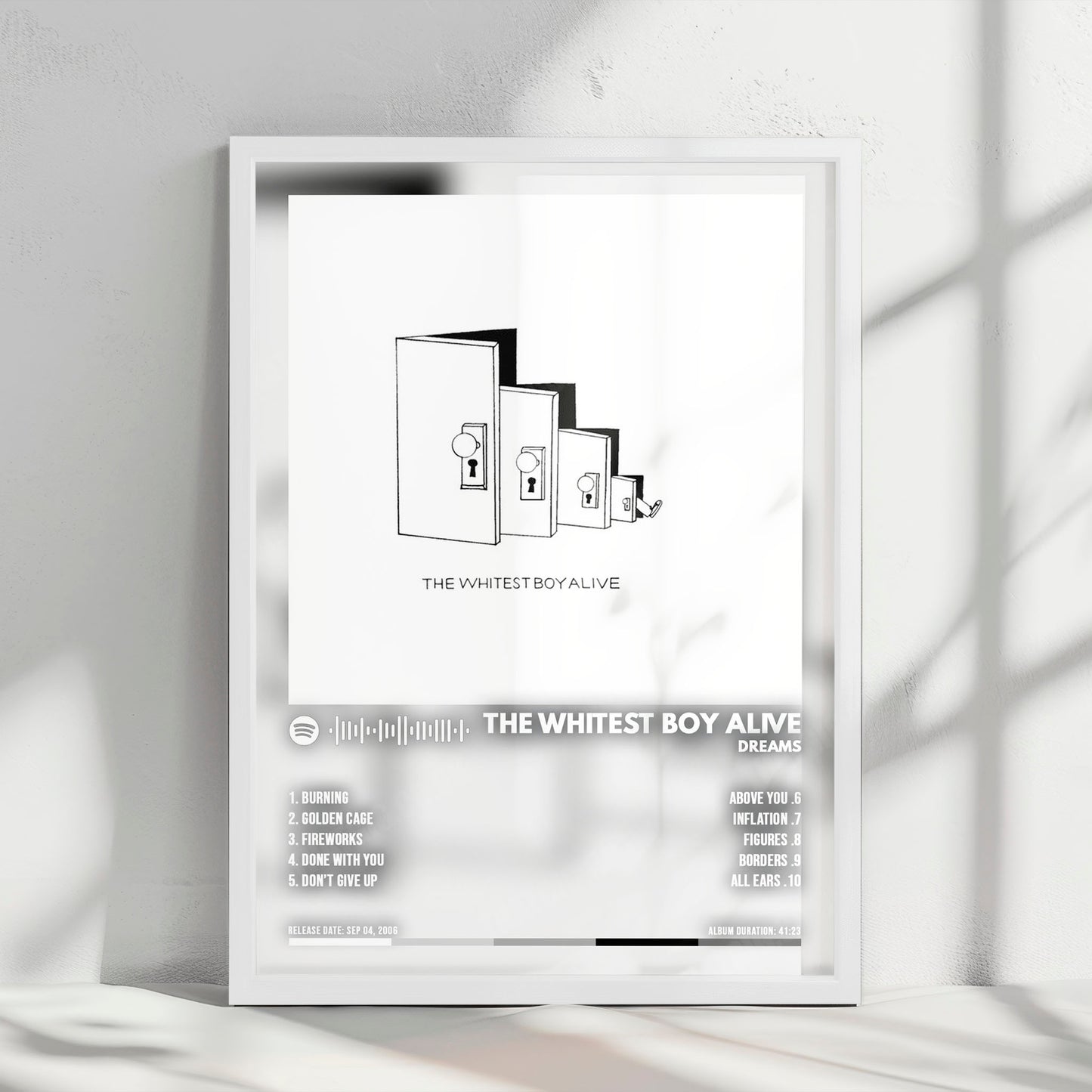 The Whitest Boy Alive "Dreams" Album Cover Poster - with Complete Tracklist