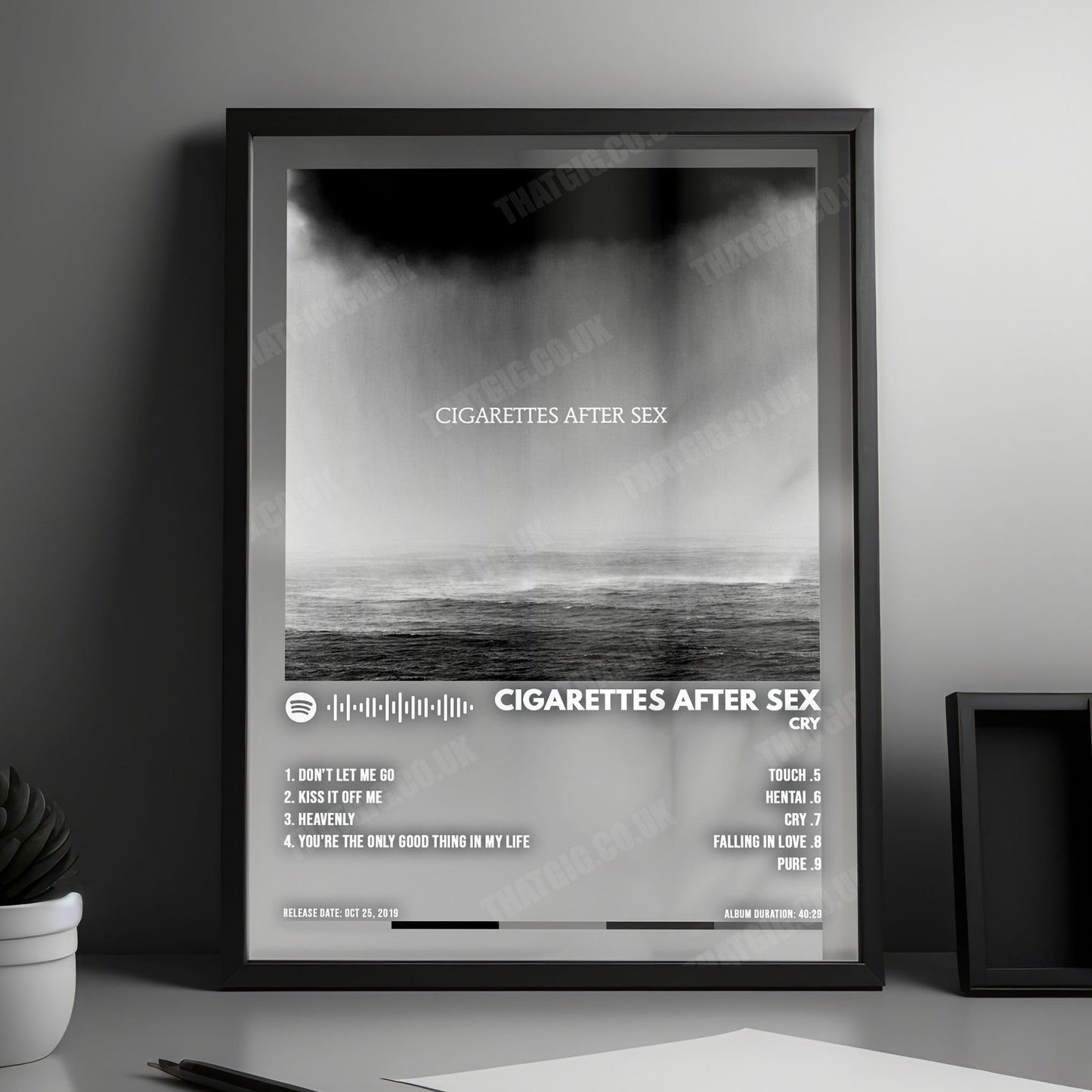 Cigarettes After Sex "Cry" Album Cover Poster - with Complete Tracklist
