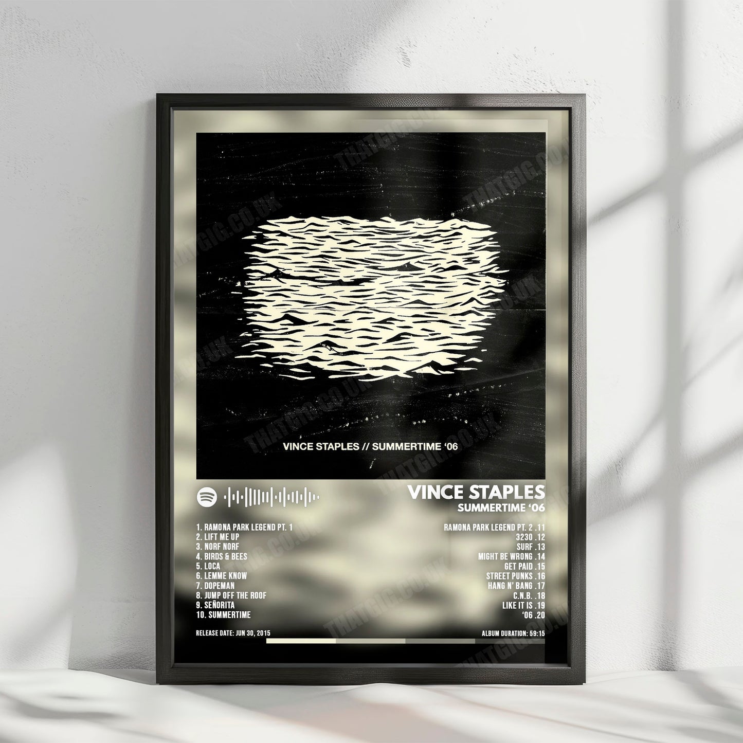 Vince Staples "Summertime '06" Album Cover Poster - with Complete Tracklist