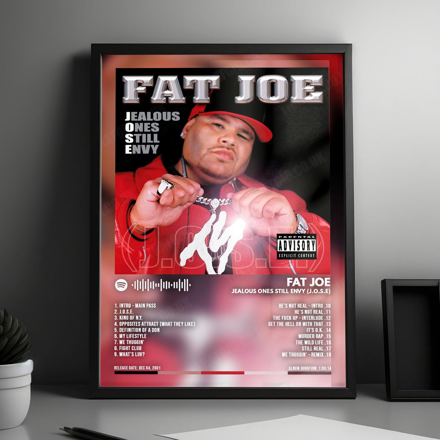 Fat Joe "Jealous Ones Still Envy (J.O.S.E.)" Album Cover Poster - with Complete Tracklist