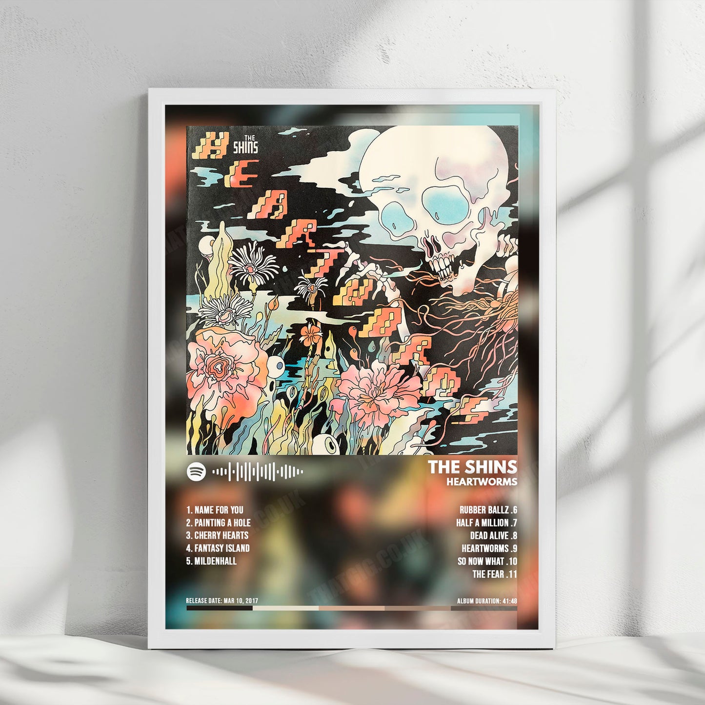 The Shins "Heartworms" Album Cover Poster - with Complete Tracklist