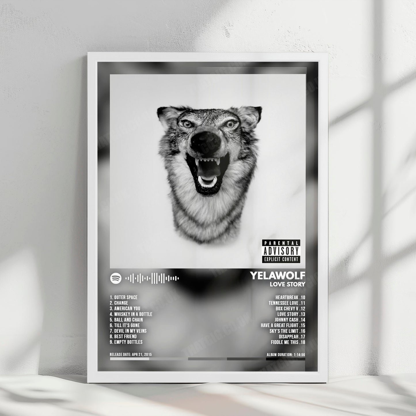 Yelawolf "Love Story" Album Cover Poster - with Complete Tracklist