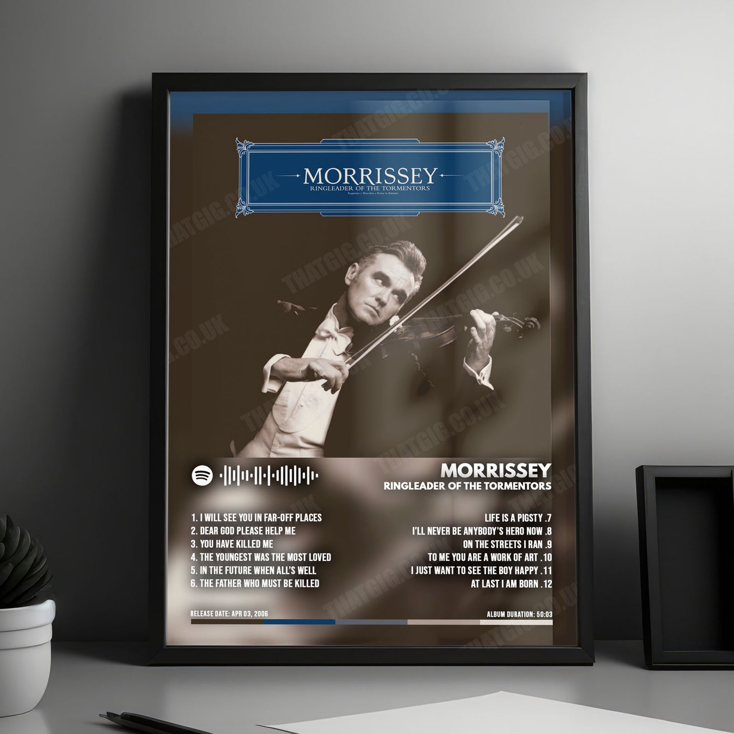 Morrissey "Ringleader of the Tormentors" Album Cover Poster - with Complete Tracklist