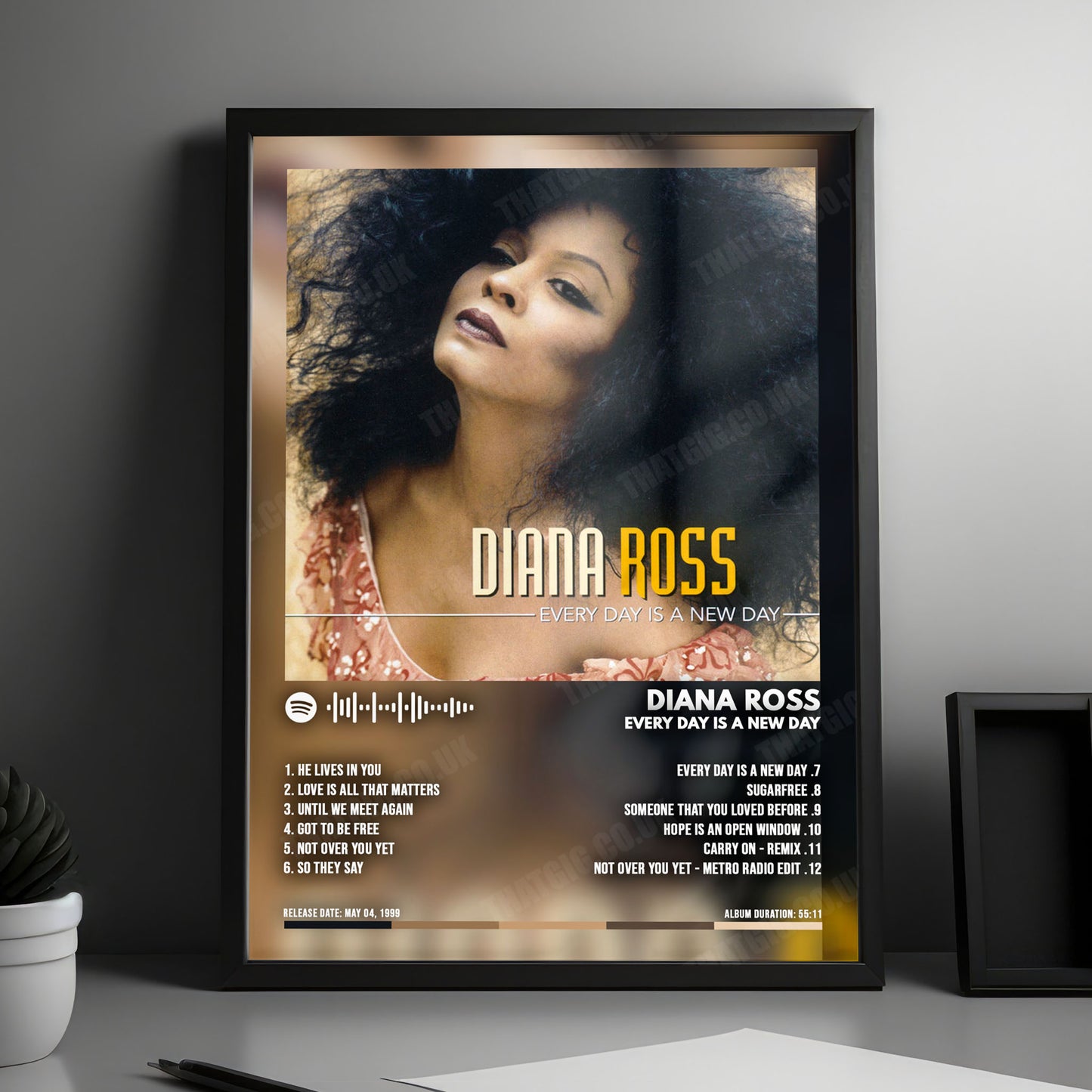 Diana Ross "Every Day Is a New Day" Album Cover Poster - with Complete Tracklist