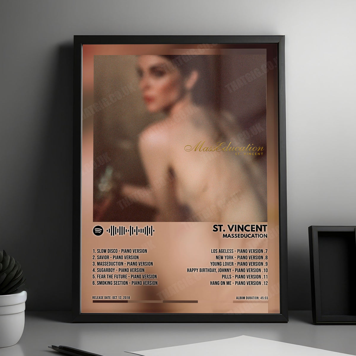 St. Vincent "MassEducation" Album Cover Poster - with Complete Tracklist