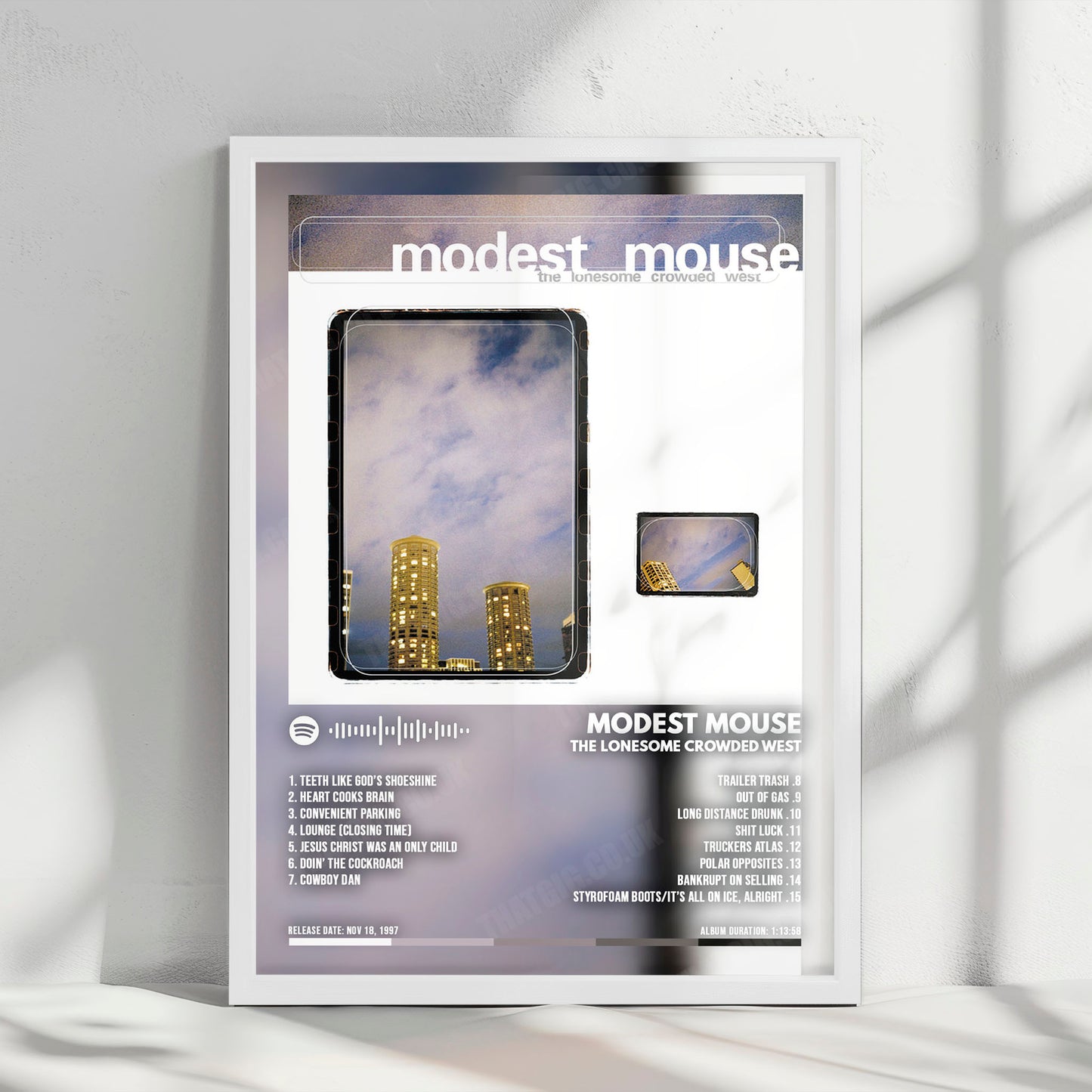 Modest Mouse "The Lonesome Crowded West" Album Cover Poster - with Complete Tracklist