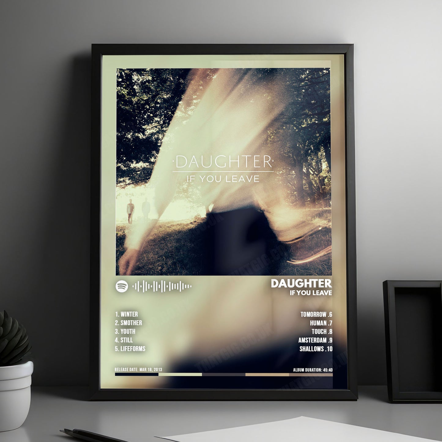 Daughter "If You Leave" Album Cover Poster - with Complete Tracklist