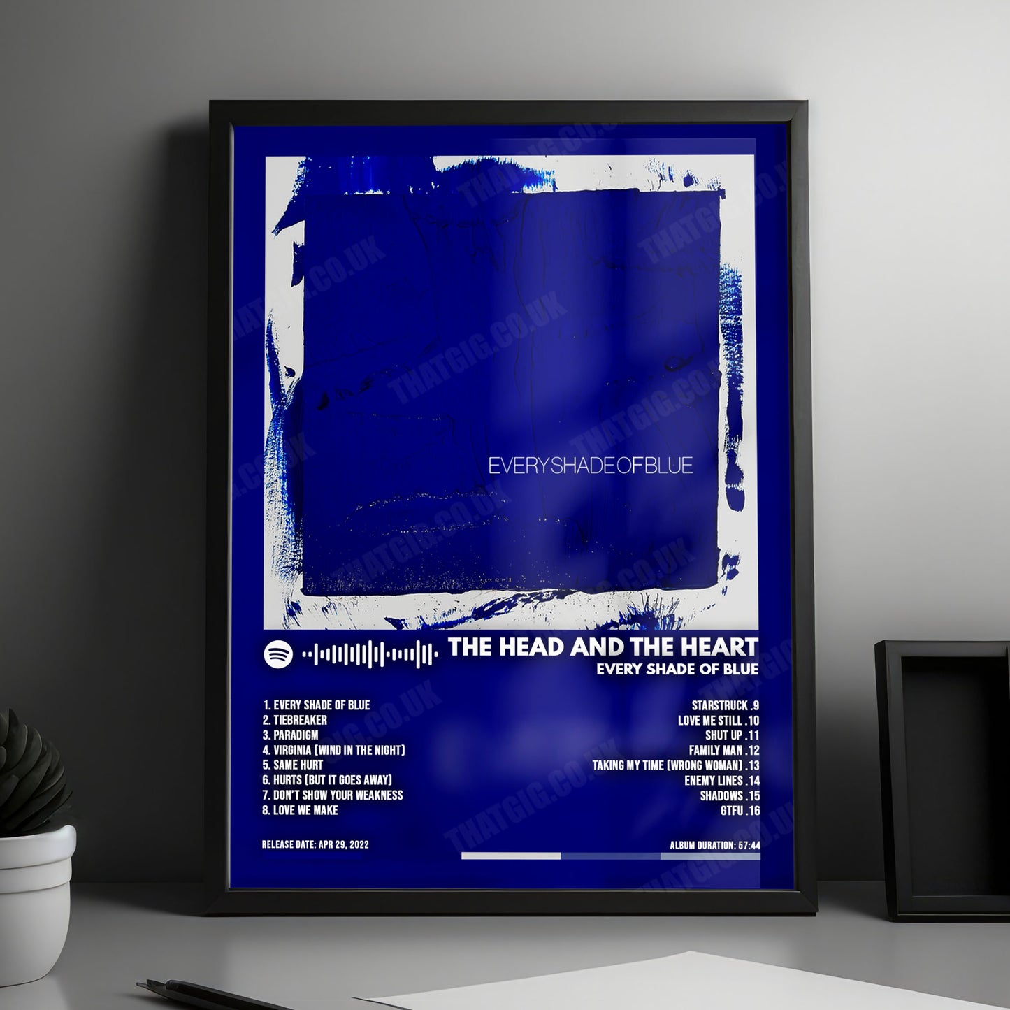 The Head and the Heart "Every Shade of Blue" Album Cover Poster - with Complete Tracklist