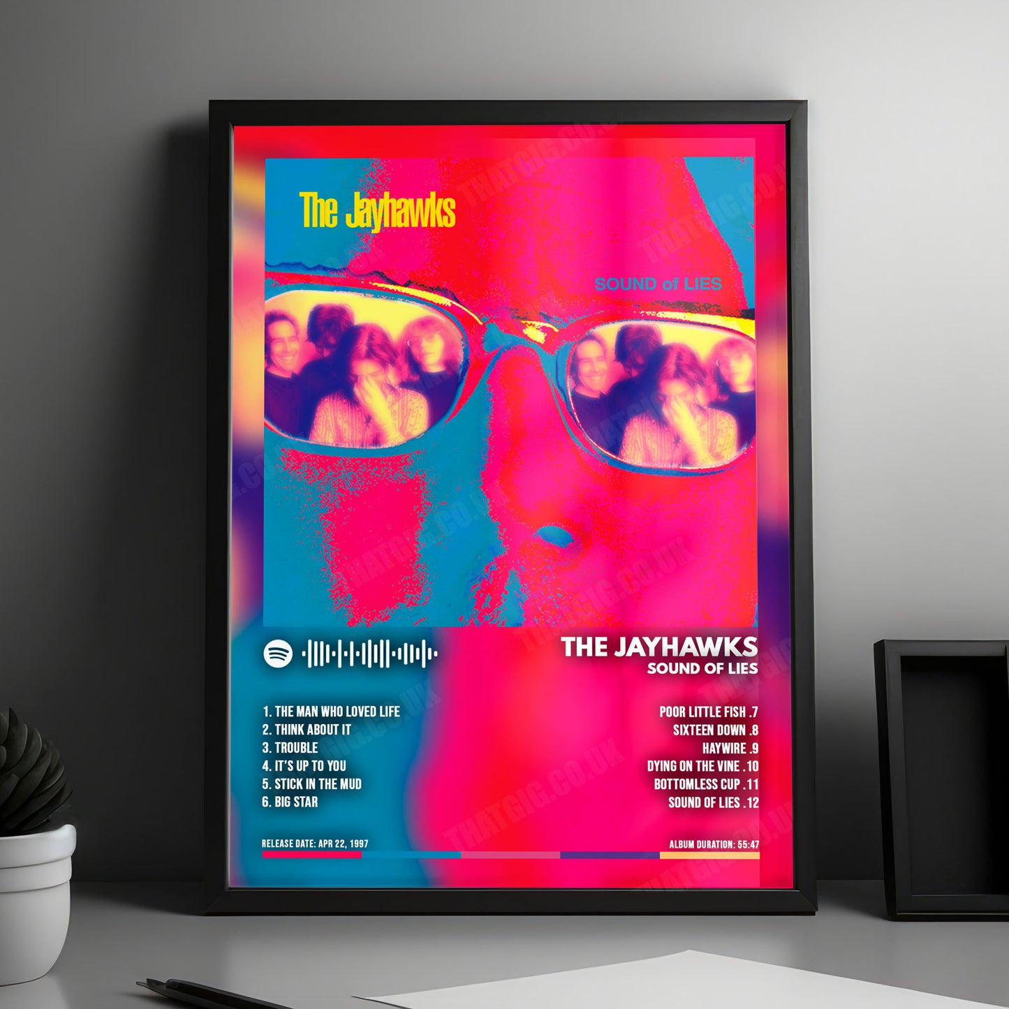 The Jayhawks "Sound Of Lies" Album Cover Poster - with Complete Tracklist