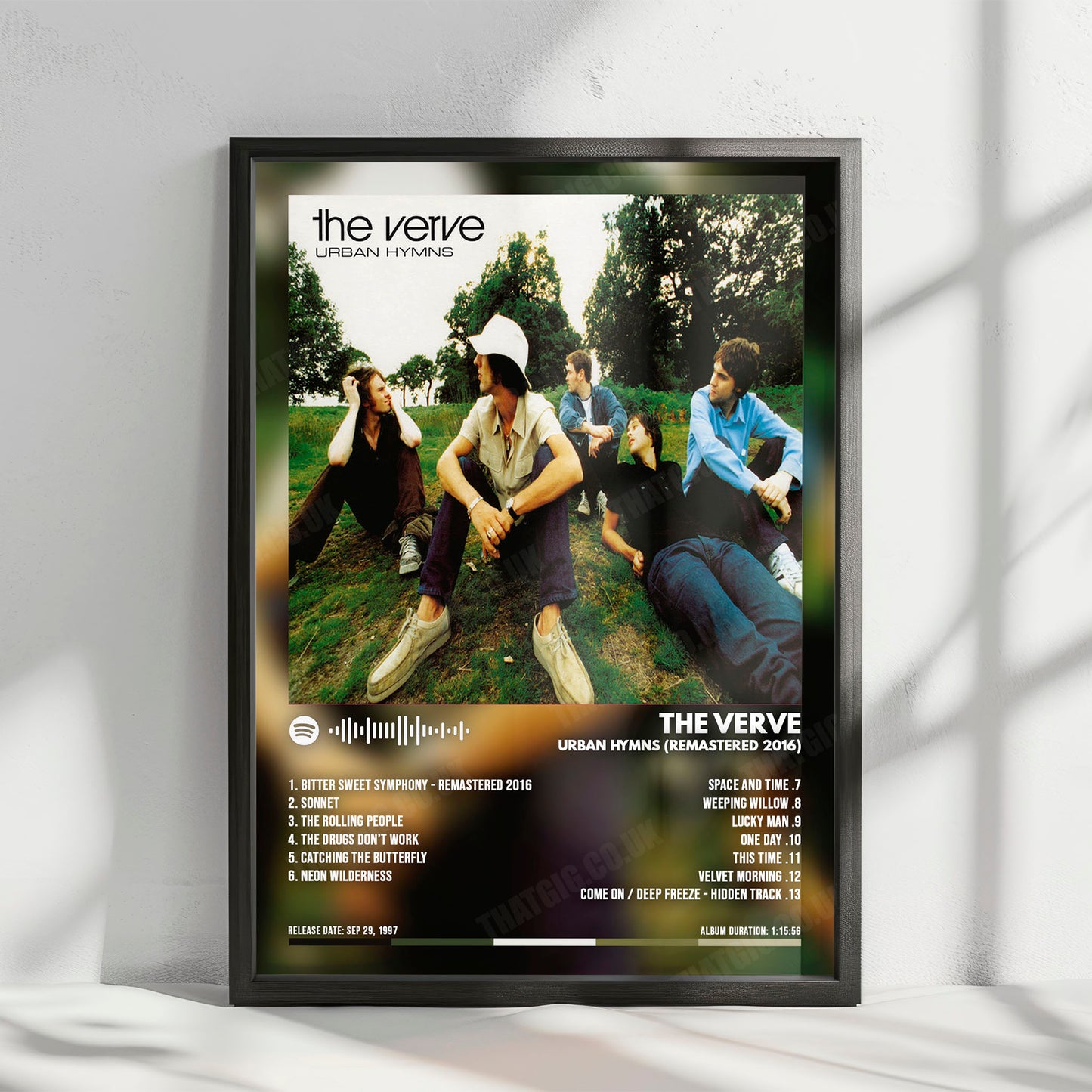 The Verve "Urban Hymns" Album Cover Poster - with Complete Tracklist