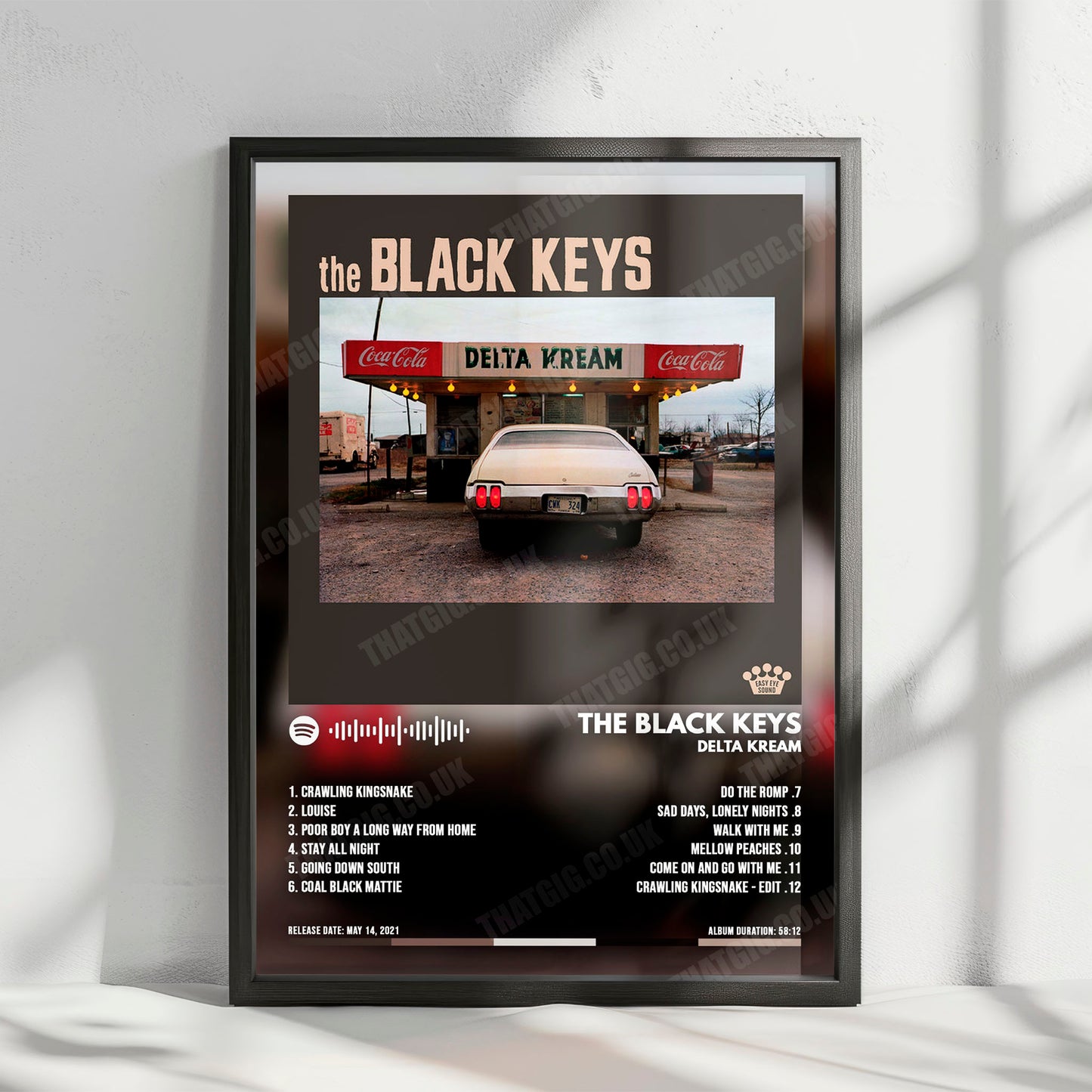The Black Keys "Delta Kream" Album Cover Poster - with Complete Tracklist