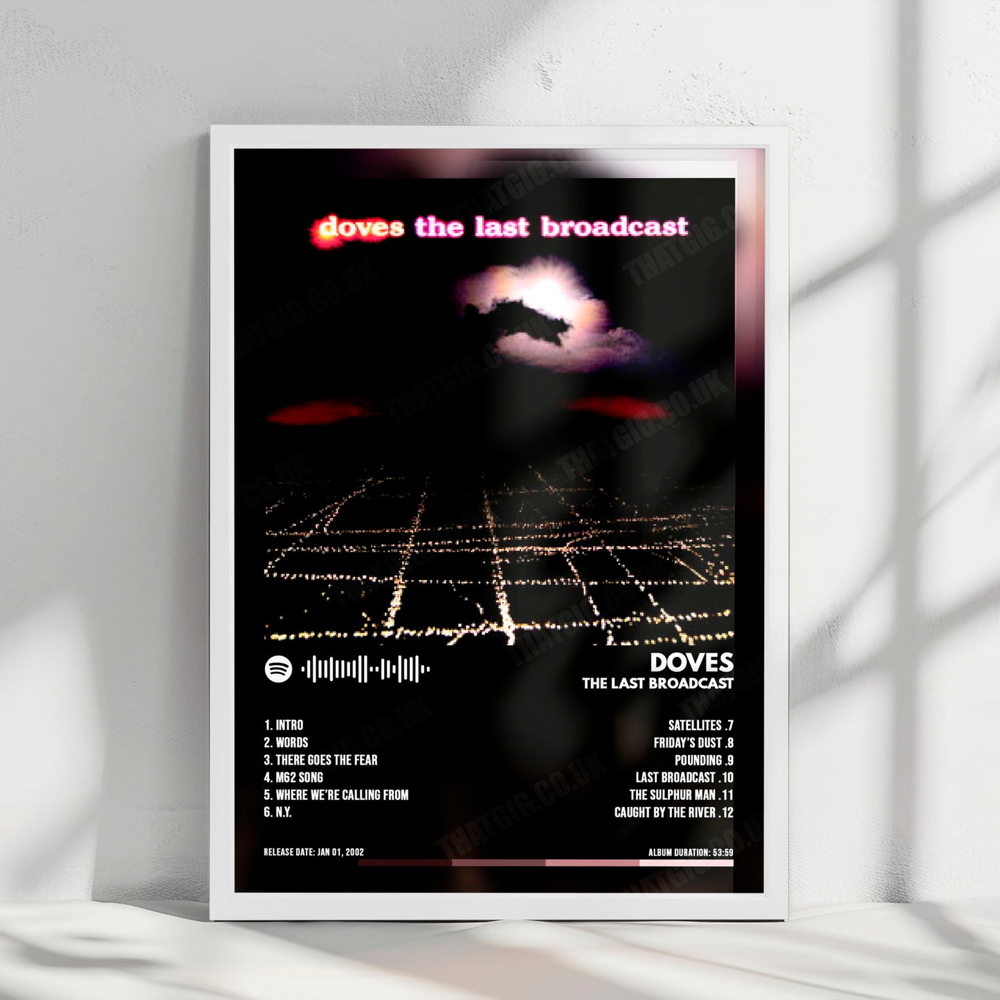 Doves "The Last Broadcast" Album Cover Poster - with Complete Tracklist