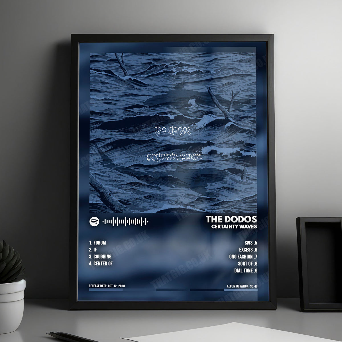 The Dodos "Certainty Waves" Album Cover Poster - with Complete Tracklist
