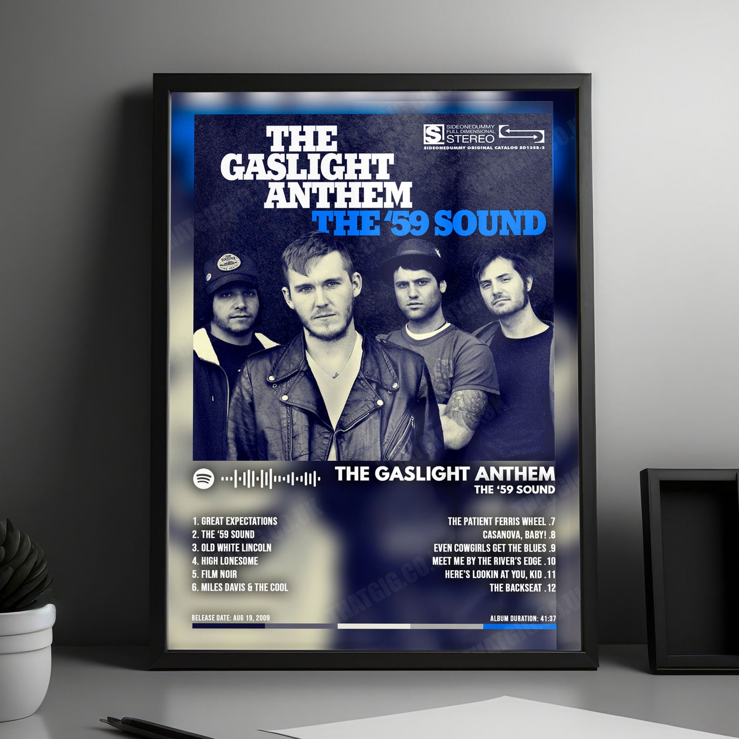 The Gaslight Anthem "The 59' Sound" Album Cover Poster - with Complete Tracklist
